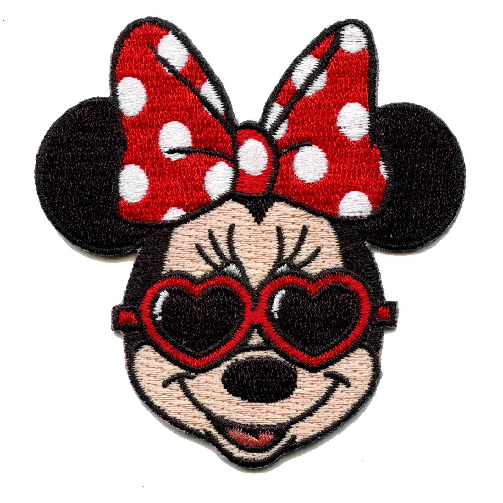Minnie Mouse Heart Sun Glasses With Bow Disney Iron on Patch