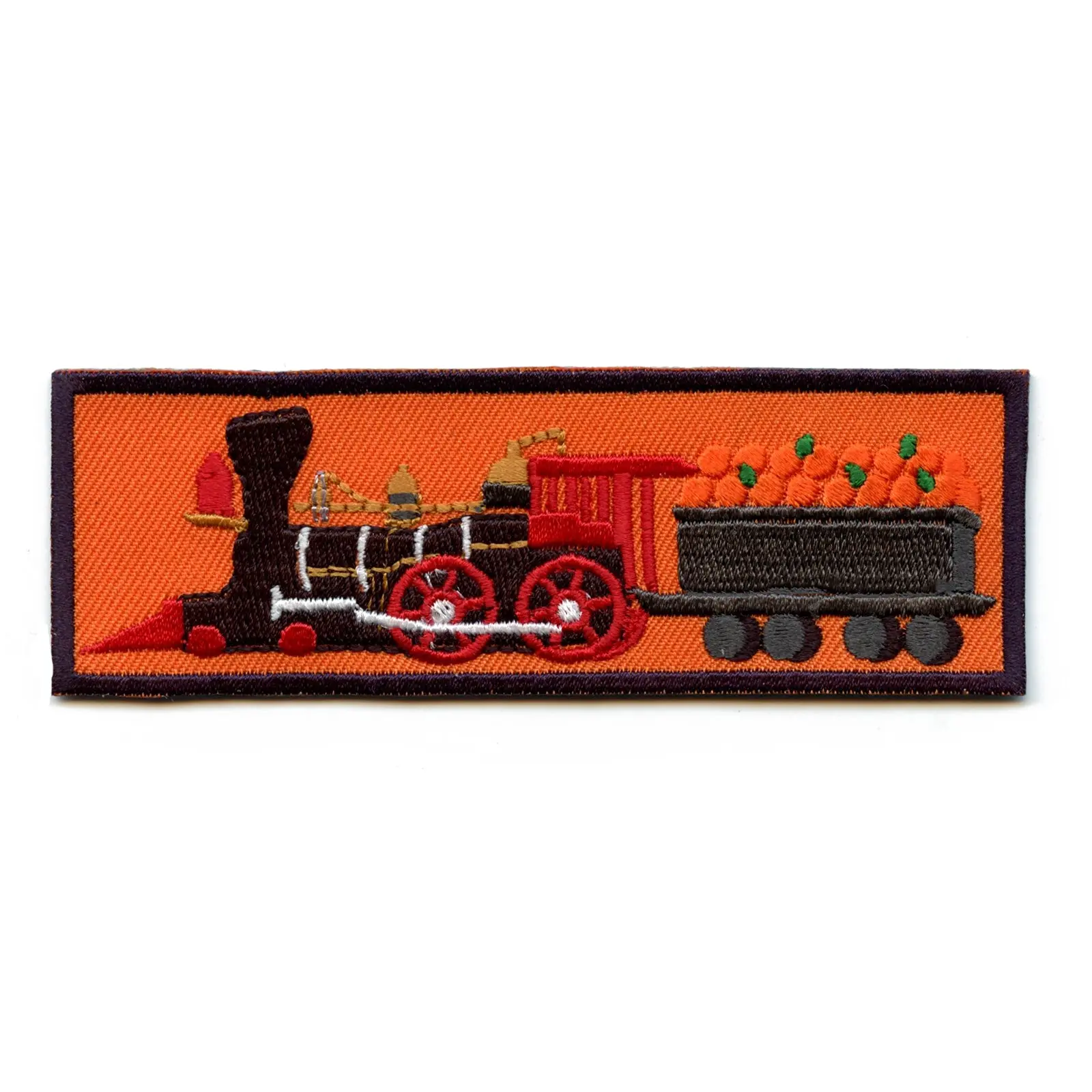 Houston Train With Oranges Embroidered Iron On Patch