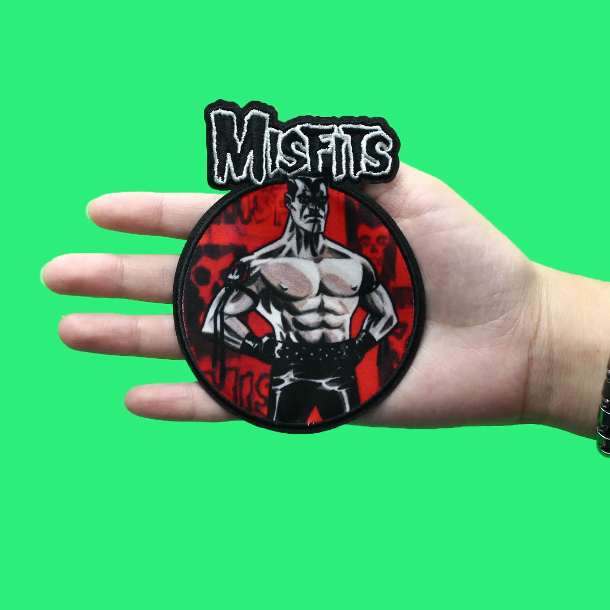 Misfits Jerry Standing Pose Patch Heavy Metal Band Sublimated Embroidery Iron On - Image 2