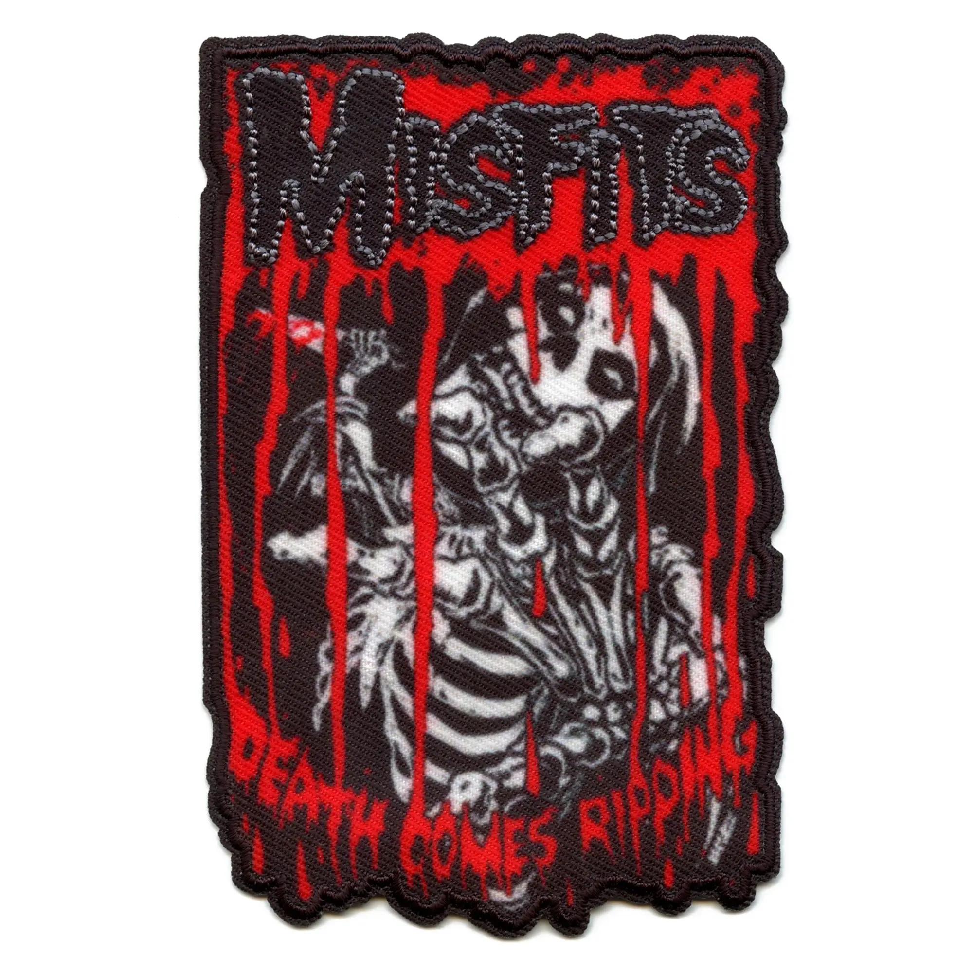 Misfits Patch Death Comes Ripping Sublimated Embroidery Iron On