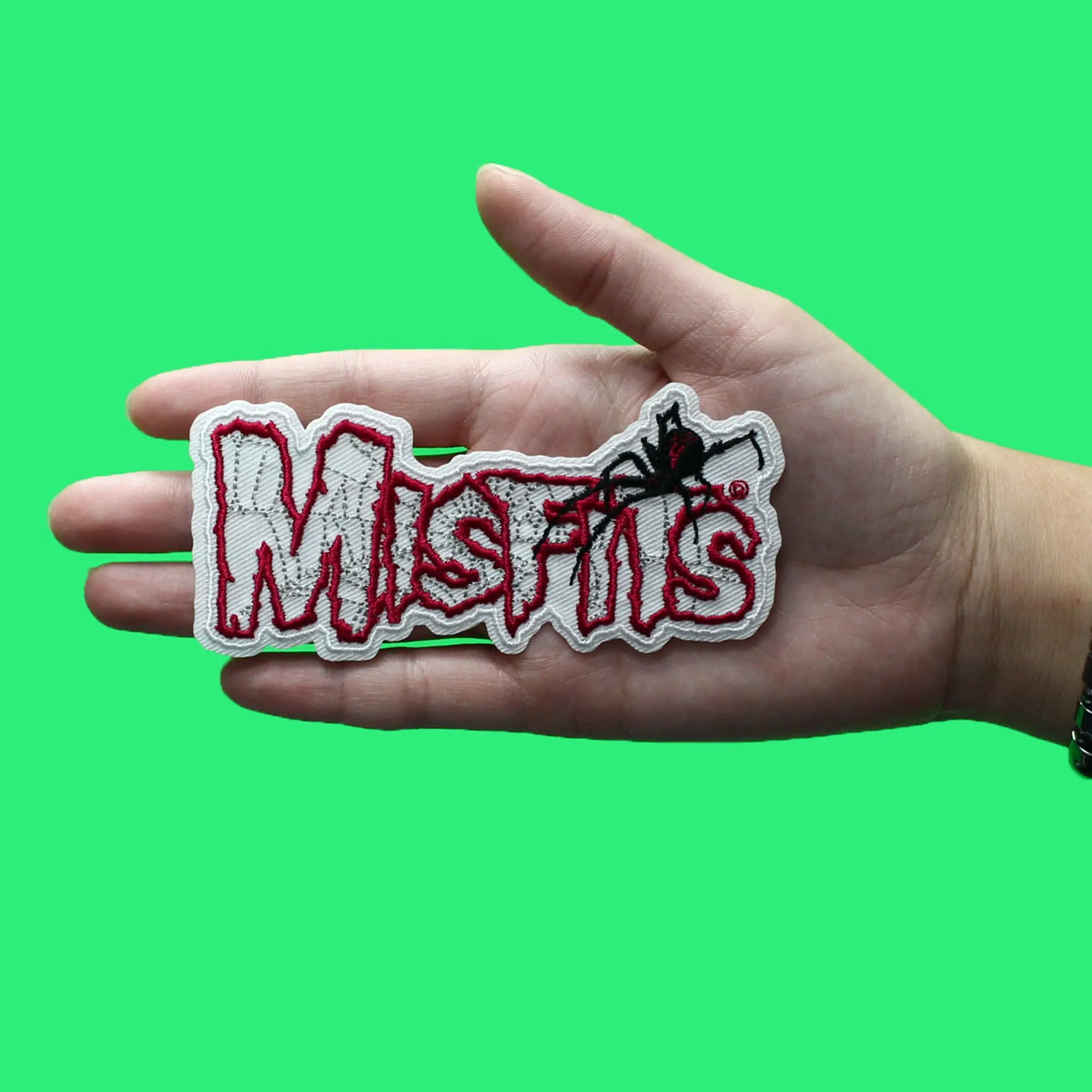 Misfits Spider Web Logo Patch American Heavy Metal Band Embroidered Iron On - Image 2
