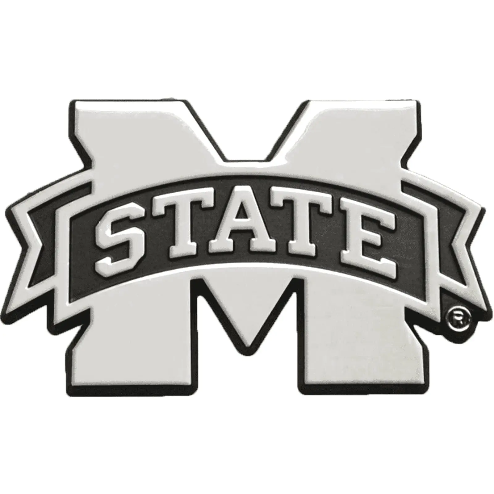 Mississippi State Bulldogs Solid Metal Chrome Plated Auto Emblem