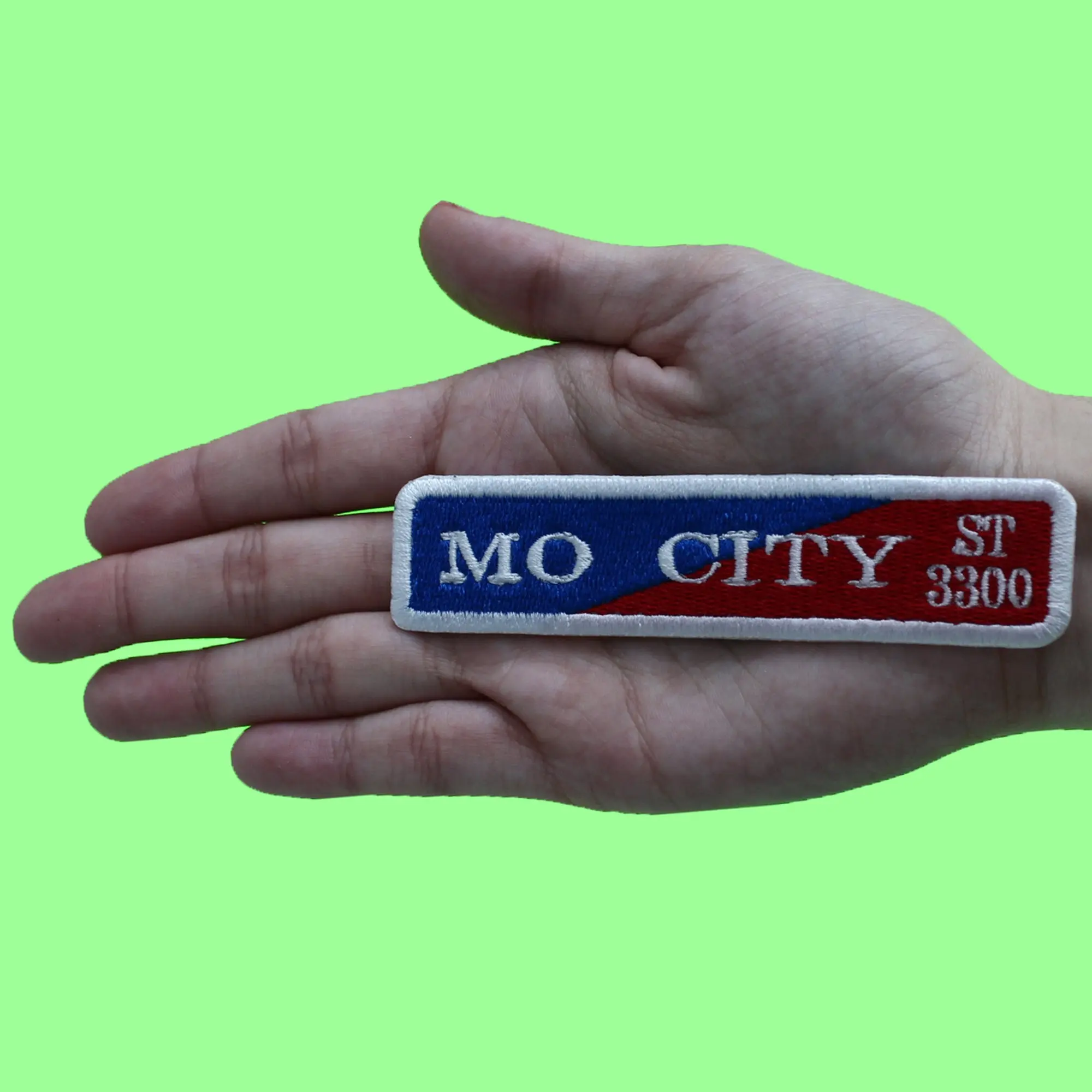 Mocity St Sign Patch Houston Neighborhood Street Parody Embroidered Iron On - Image 2