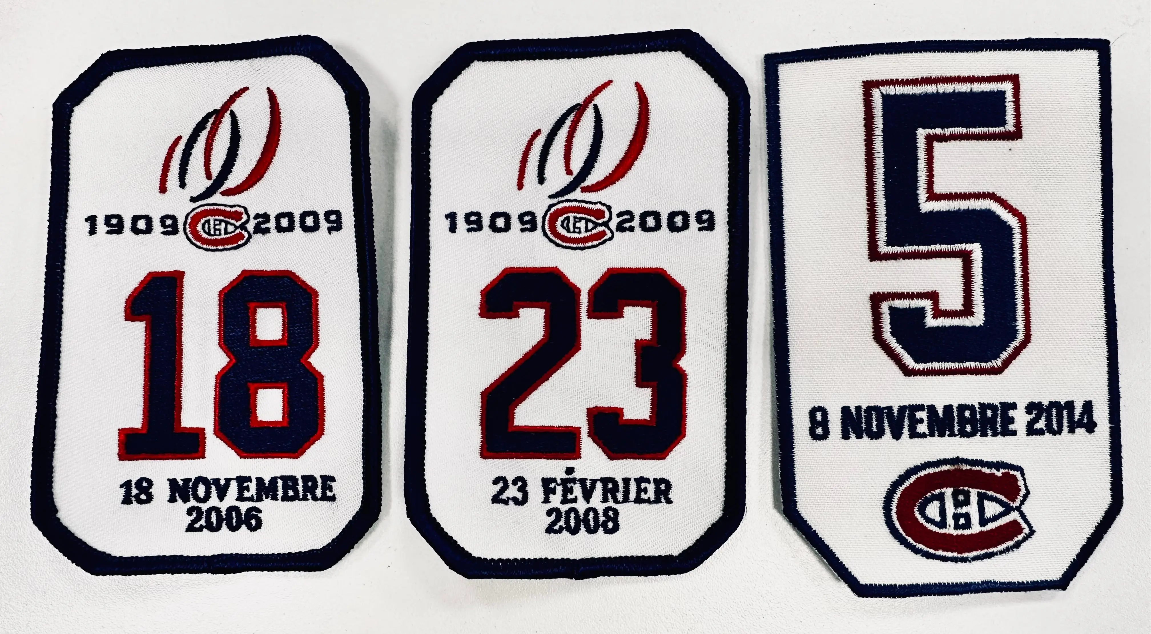 Montrèal Canadiens #5 18 23 Retirement Jersey Patch Combo