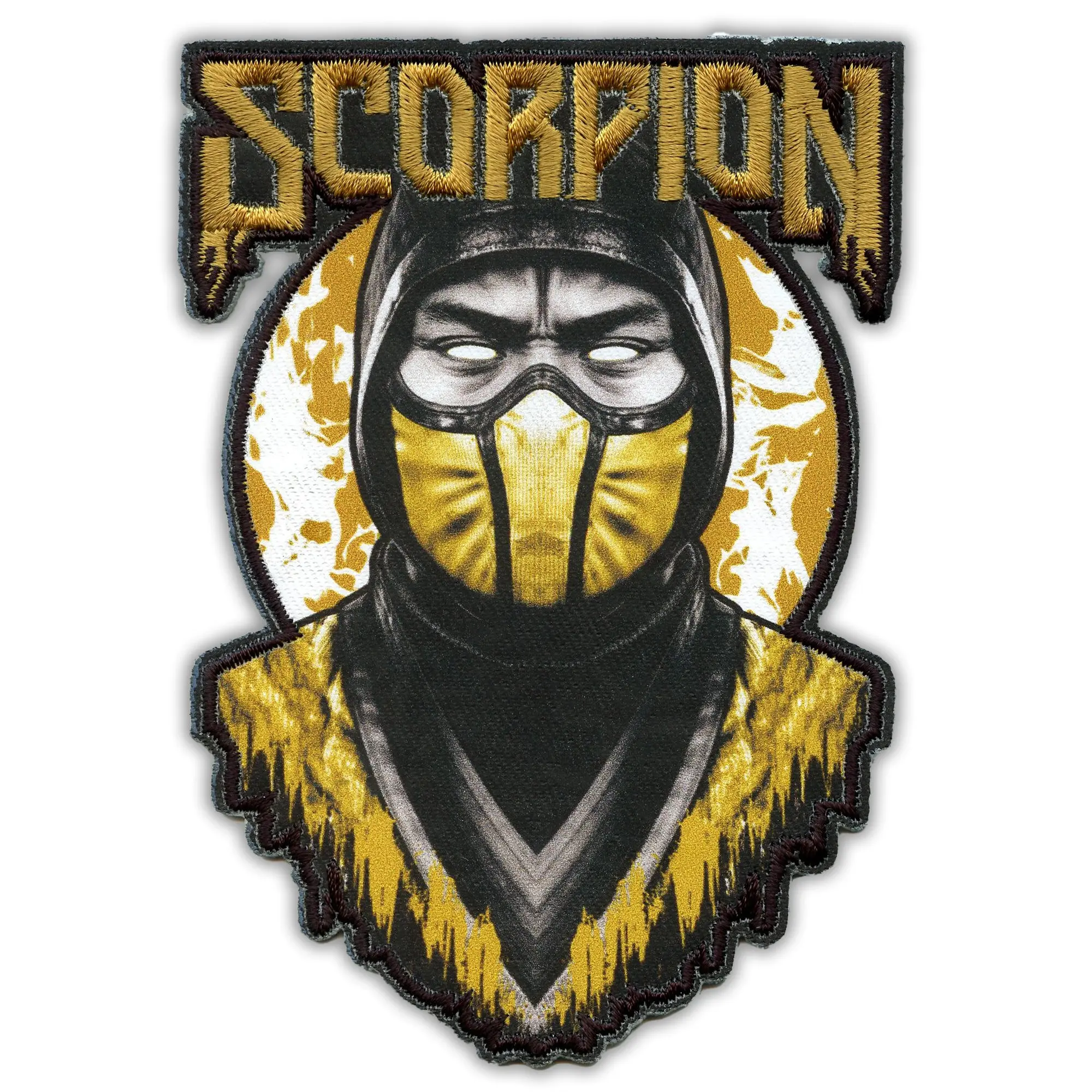 Mortal Kombat Game Patch Scorpion Ninja Character Sublimated Embroidered Iron-On