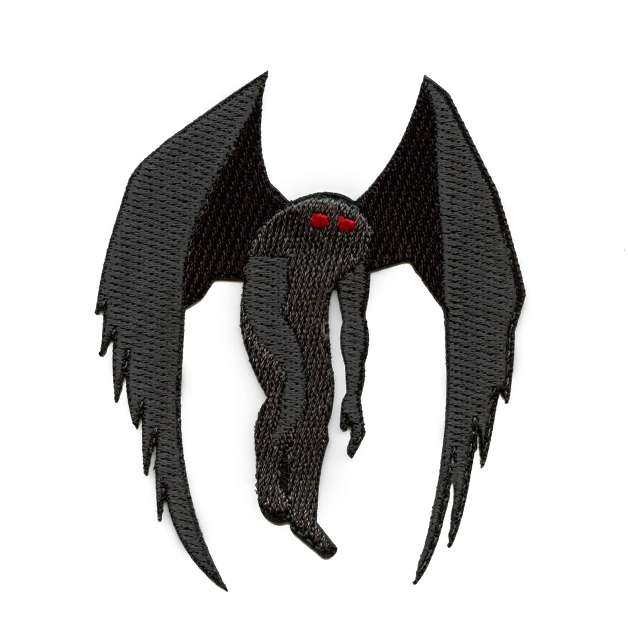 Mothman Humanoid Winged Creature Patch Folklore Mythology Legend Embroidered Iron On