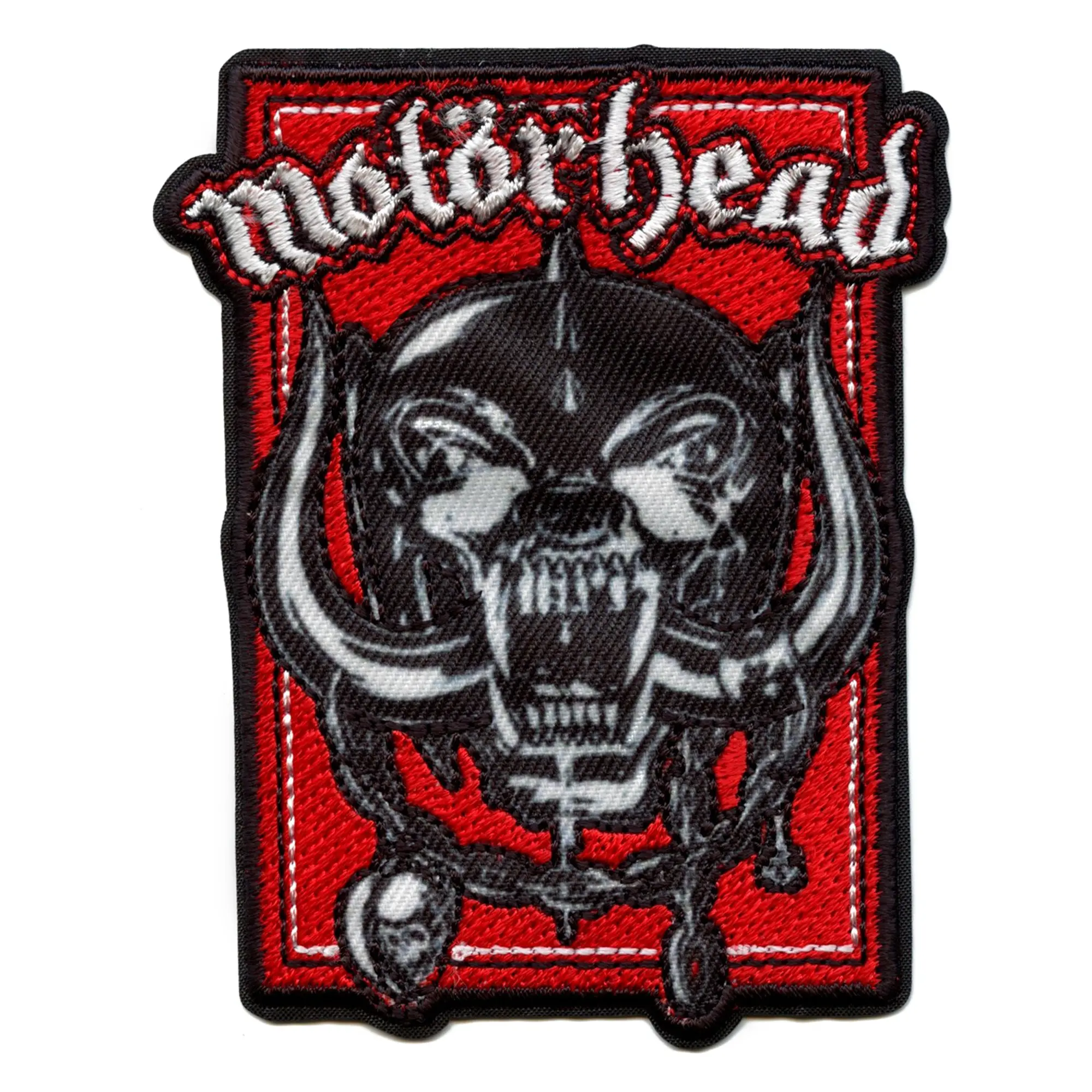 Motörhead Red Snaggletooth Patch Warpig Logo Embroidered Iron On