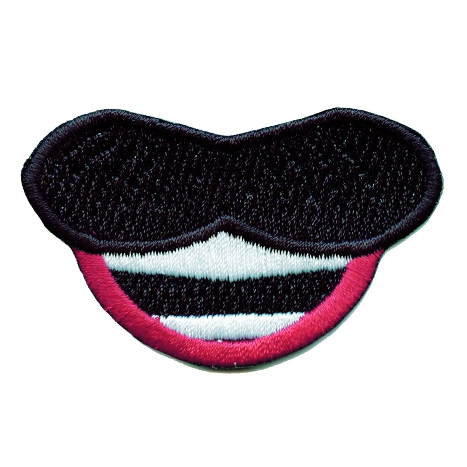Mouth And Mustache Embroidered Iron On Patch 1 of 8 Pieces