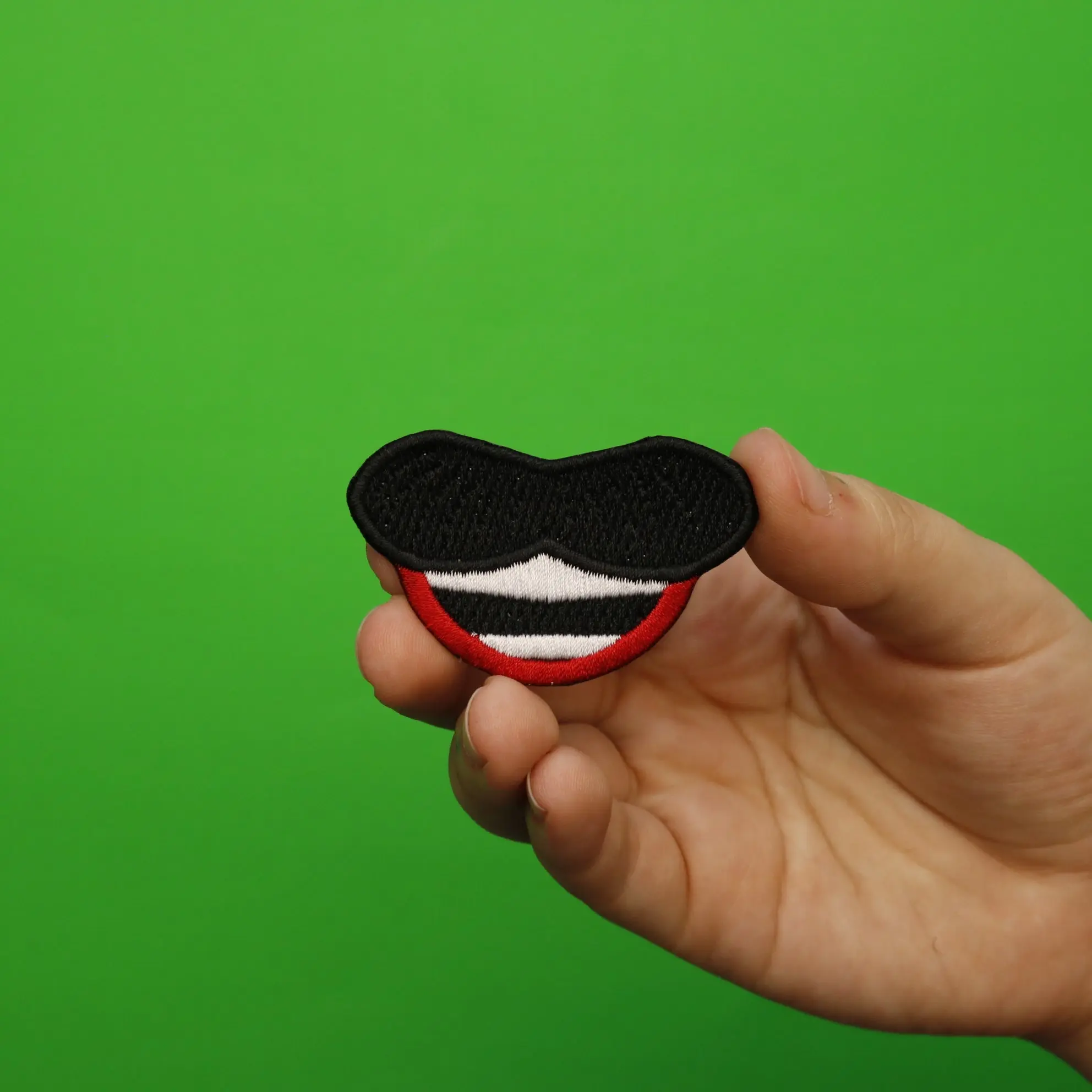 Mouth And Mustache Embroidered Iron On Patch 1 of 8 Pieces - Image 2