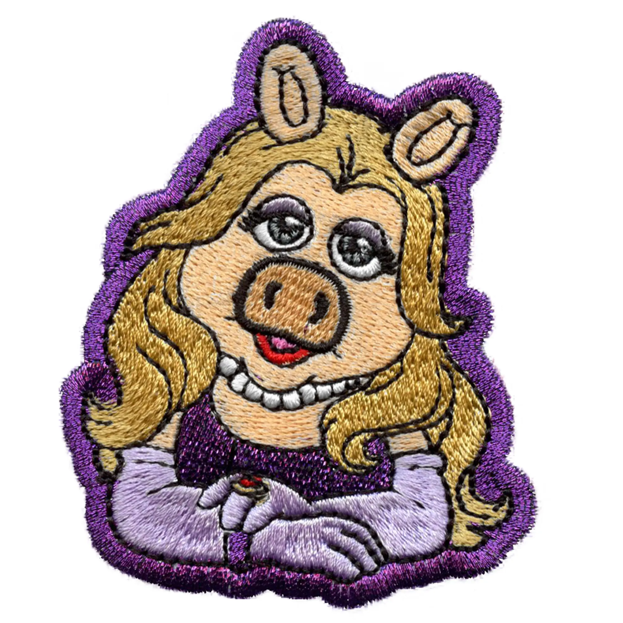 Muppets Miss Piggy Portrait Patch Kids Puppet Disney Embroidered Iron On - Image 2