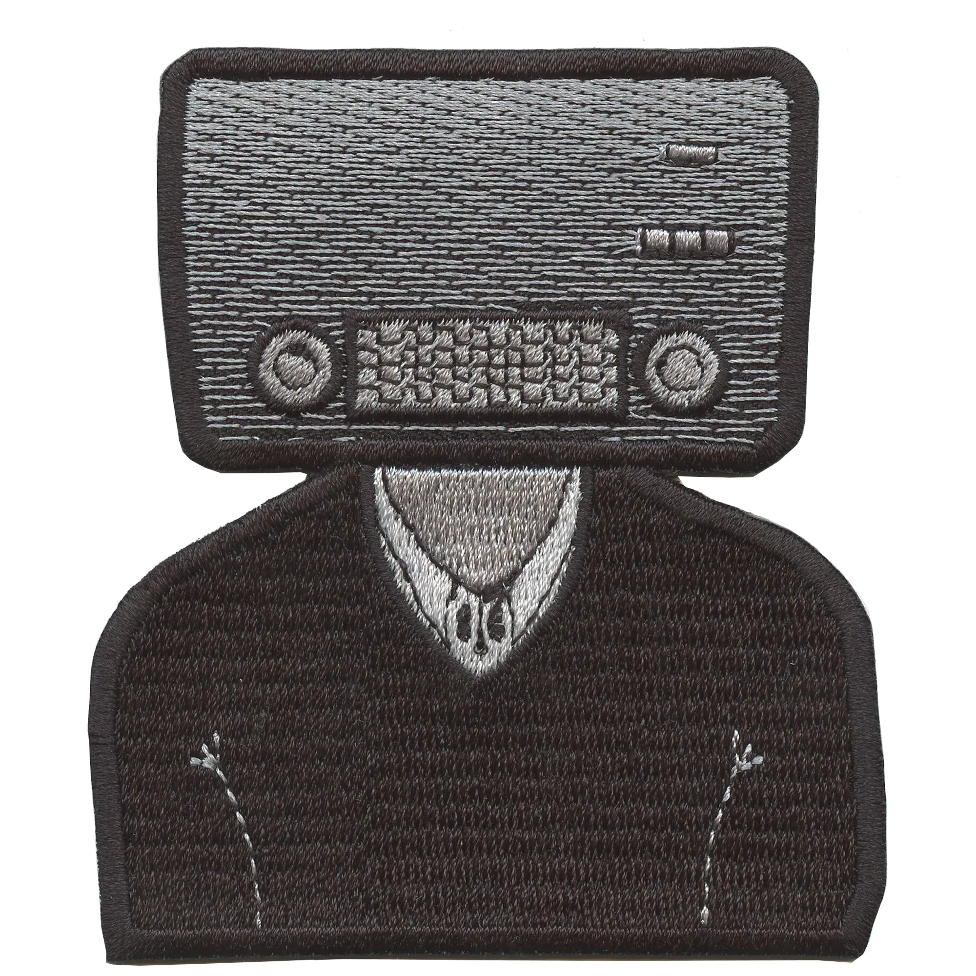 Music Box Head Patch Radio Rock Lovers Embroidered Iron On
