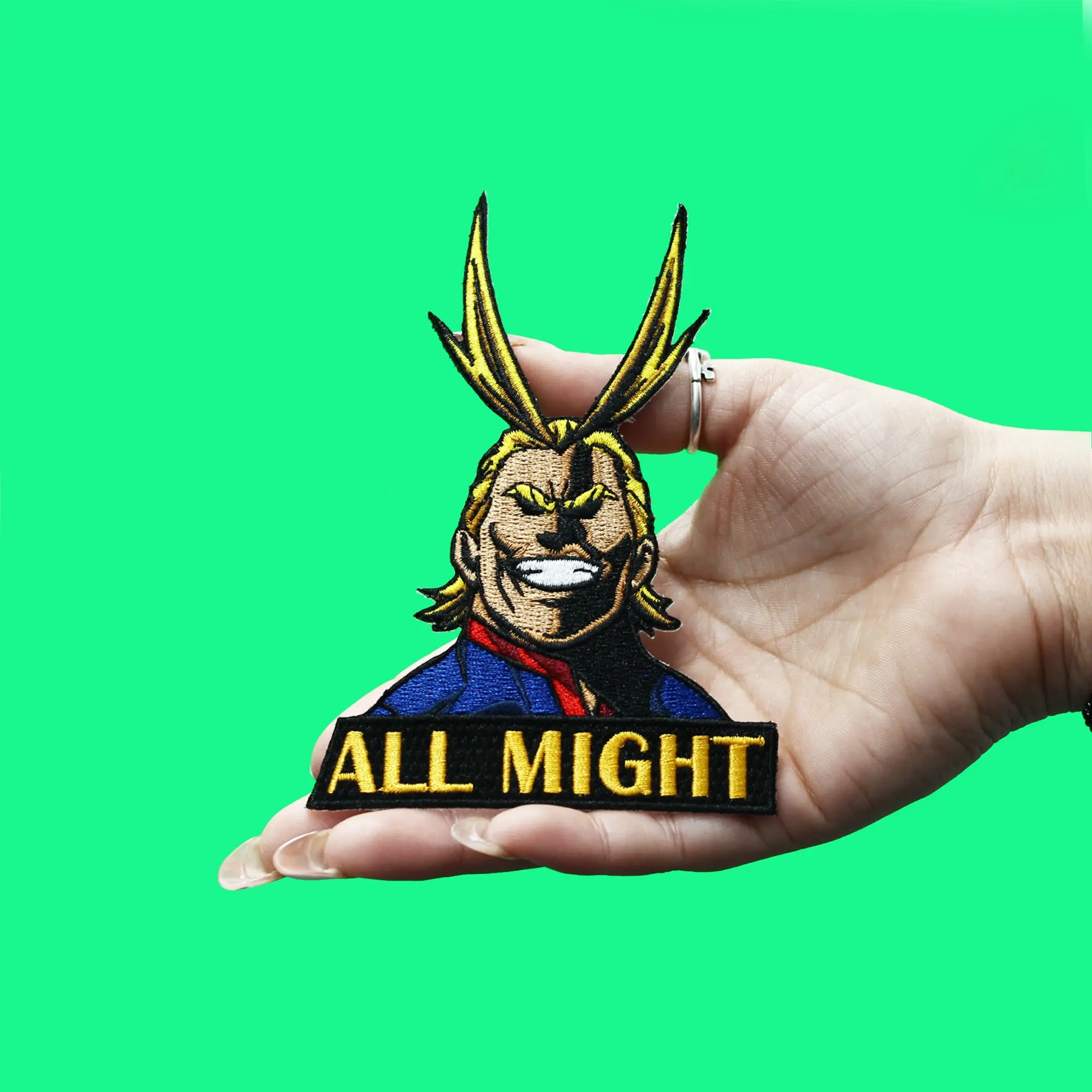 My Hero Academia Patch All Might Portrait Embroidered Iron On - Image 2