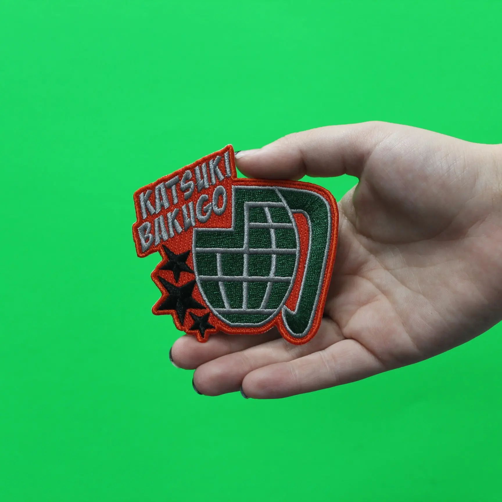 My Hero Academia Katsuki Bakugo Grenade Anime Embroidered Iron On Patch - Image 2