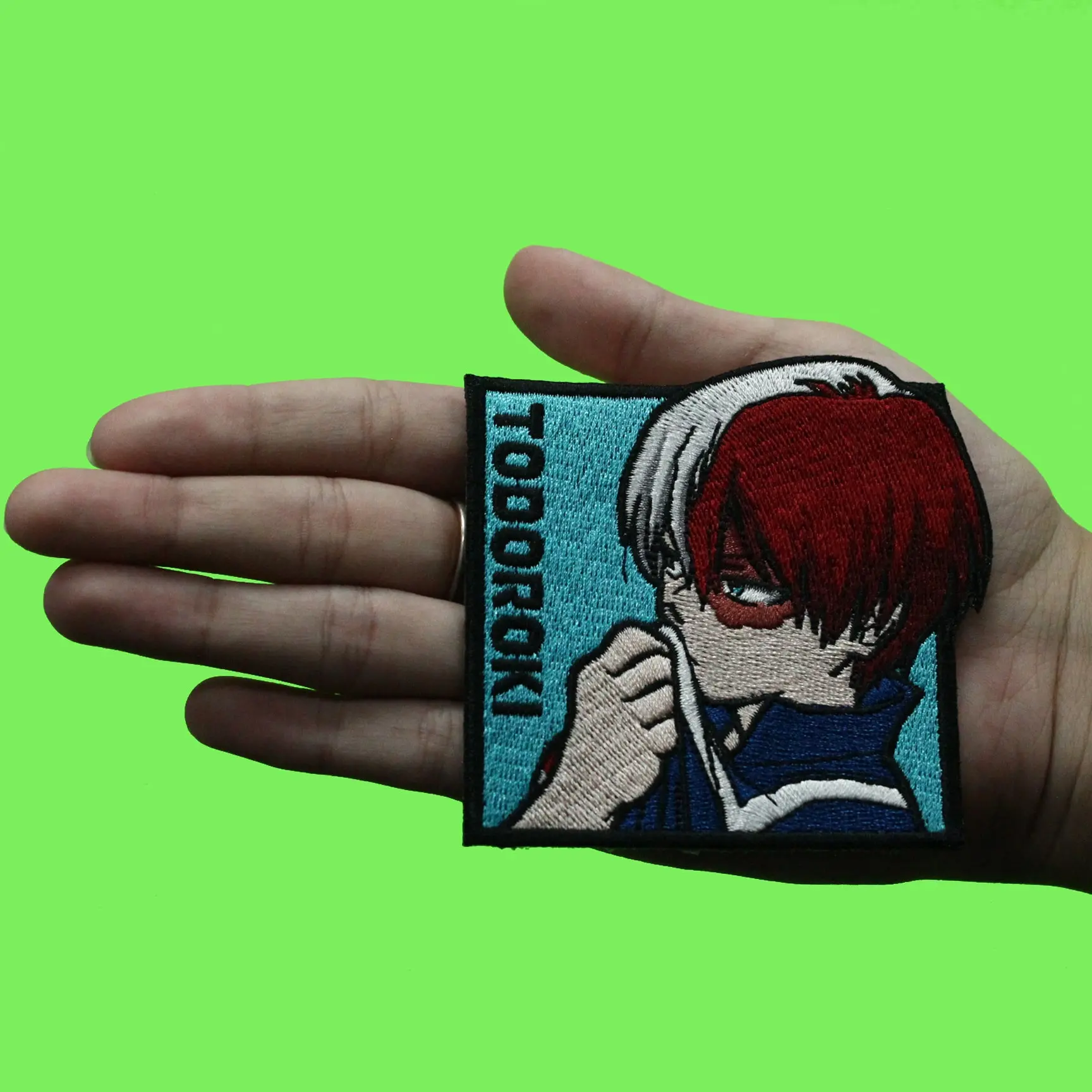 My Hero Academia Patch Todoroki Portrait Box Embroidered Iron On - Image 2
