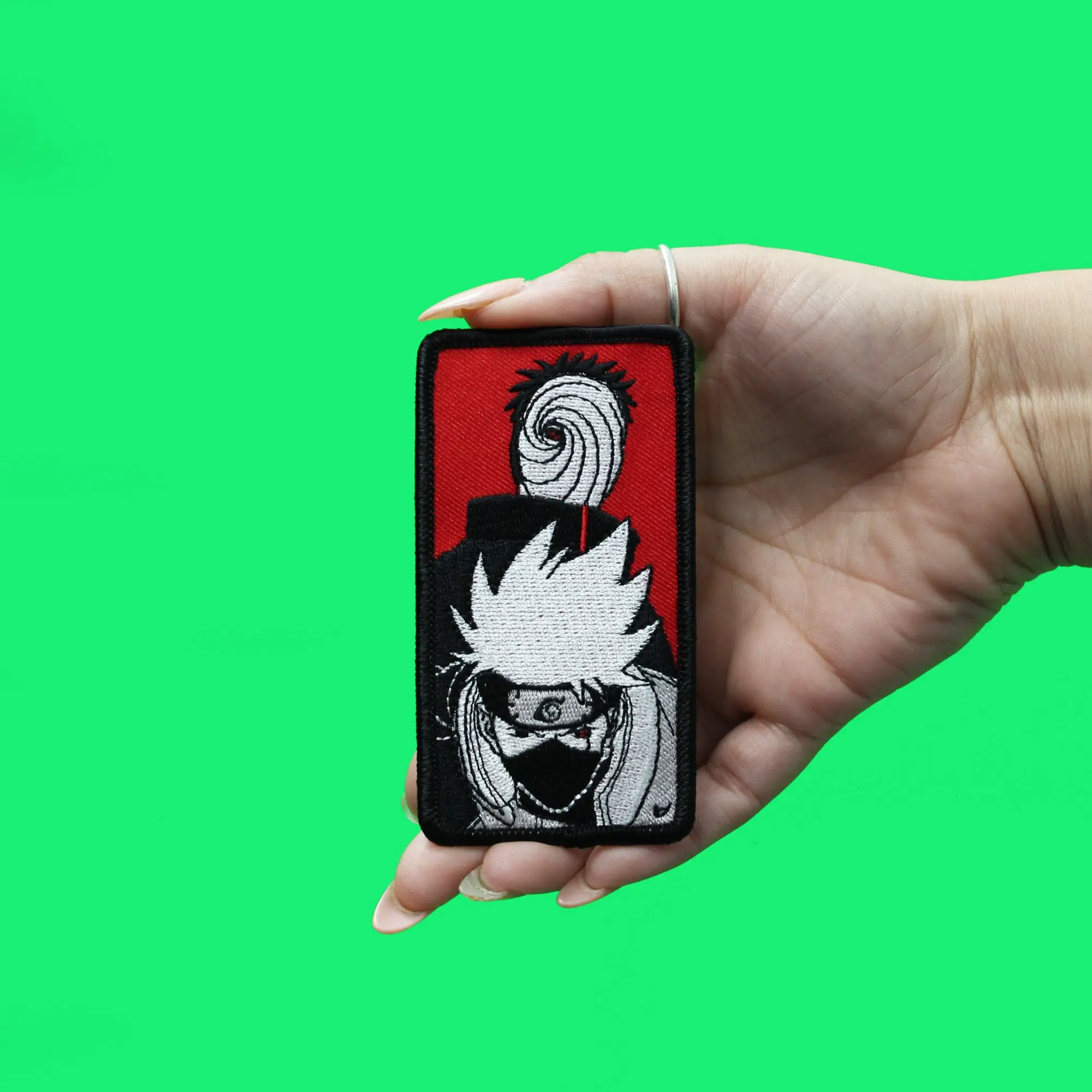 Naruto Anime Patch Kakashi And Obito Embroidered Iron On - Image 2