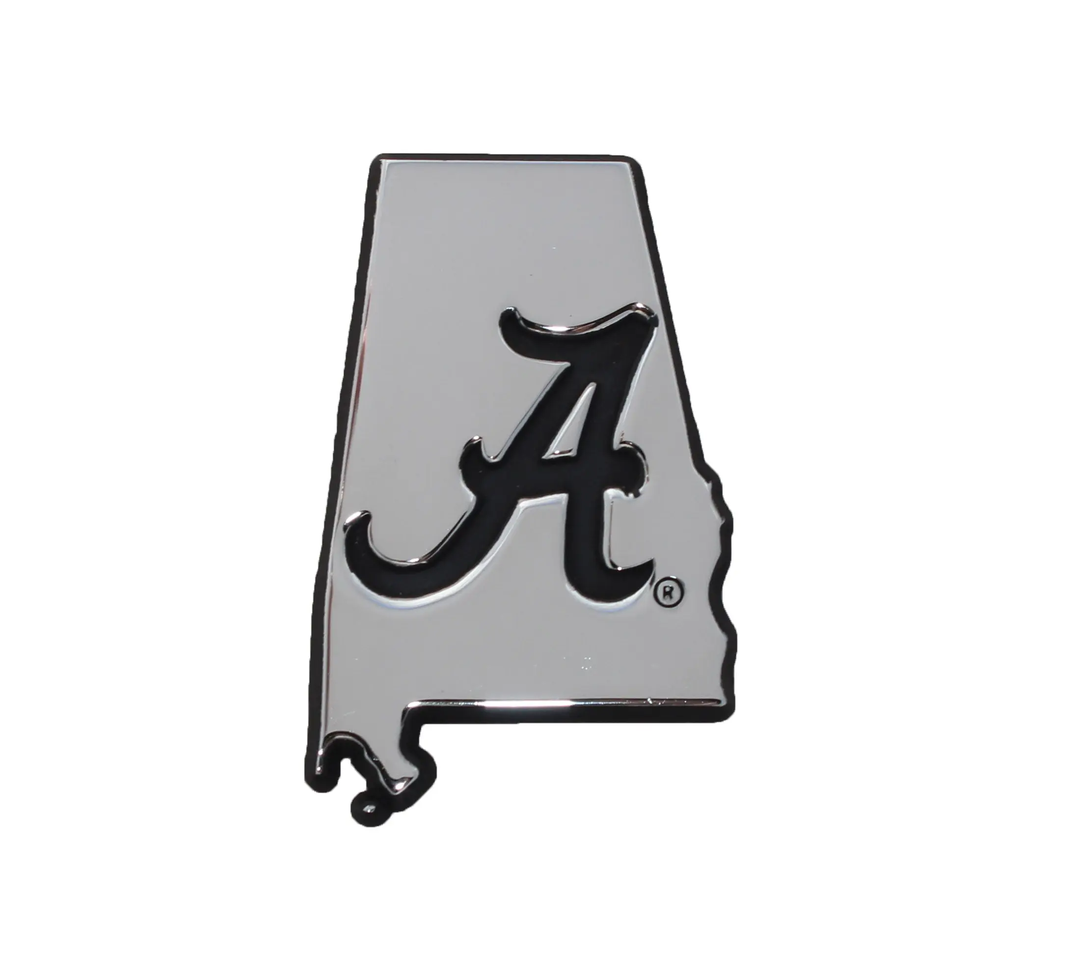 Alabama Crimson Tide State NCAA College Team Solid Metal Chrome Emblem AMG