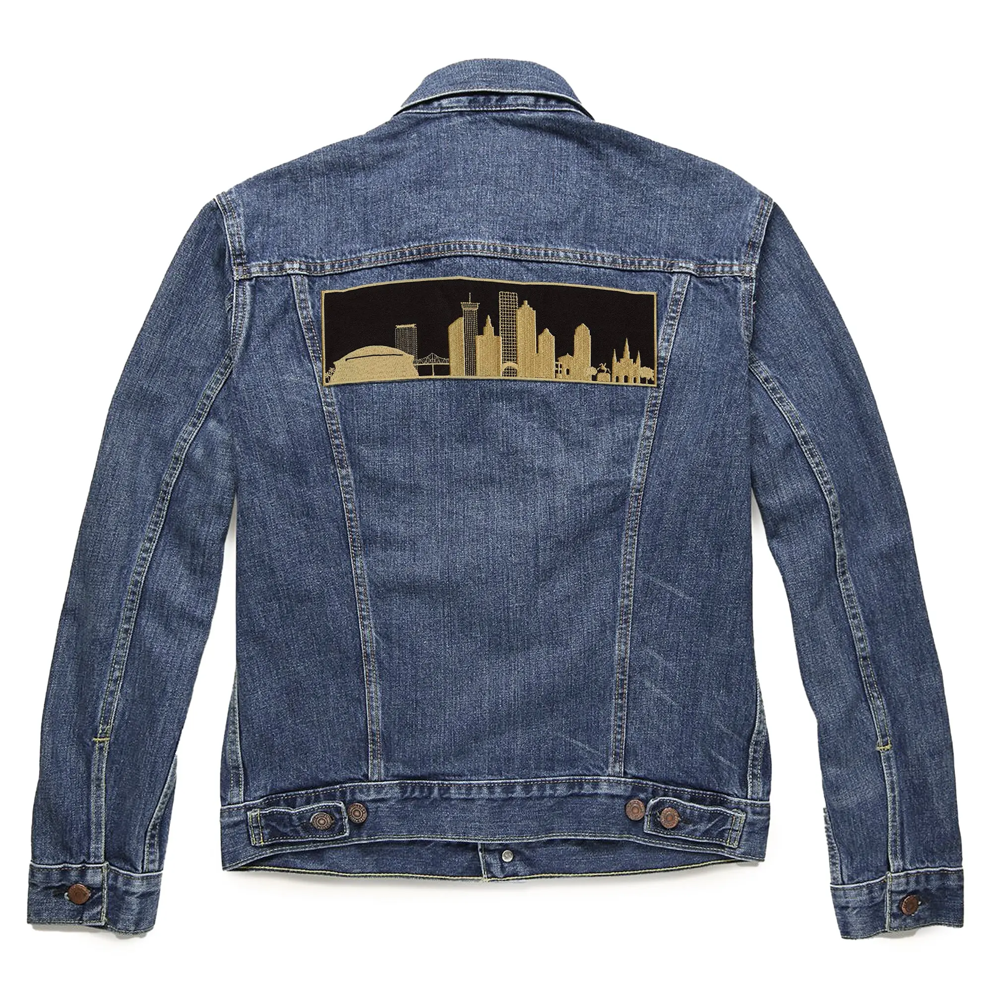New Orleans City Skyline Back Patch Downtown Large Embroidered Iron On - Image 2