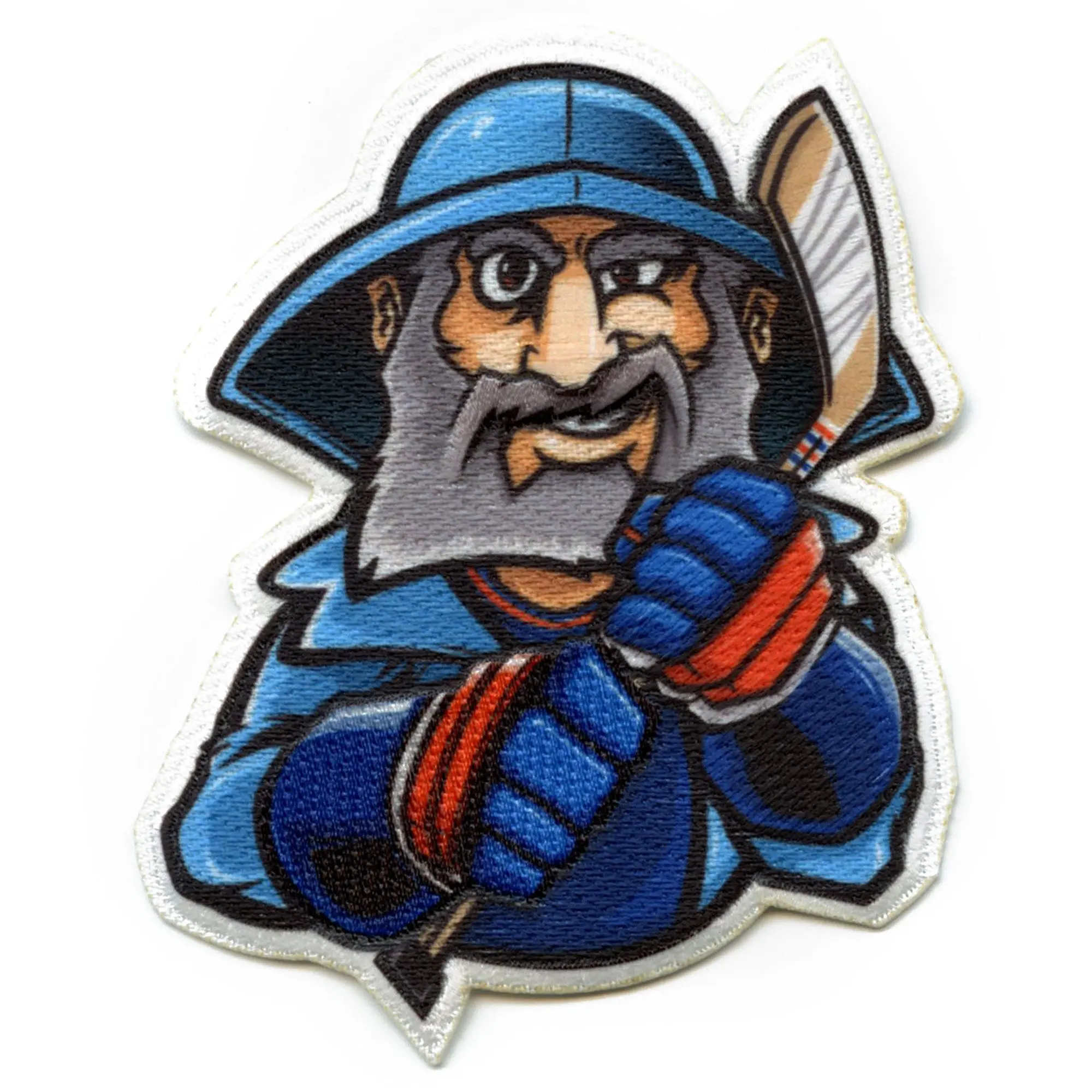 New York Raincoat Man FotoPatch Mascot Hockey Parody Embroidery Iron On