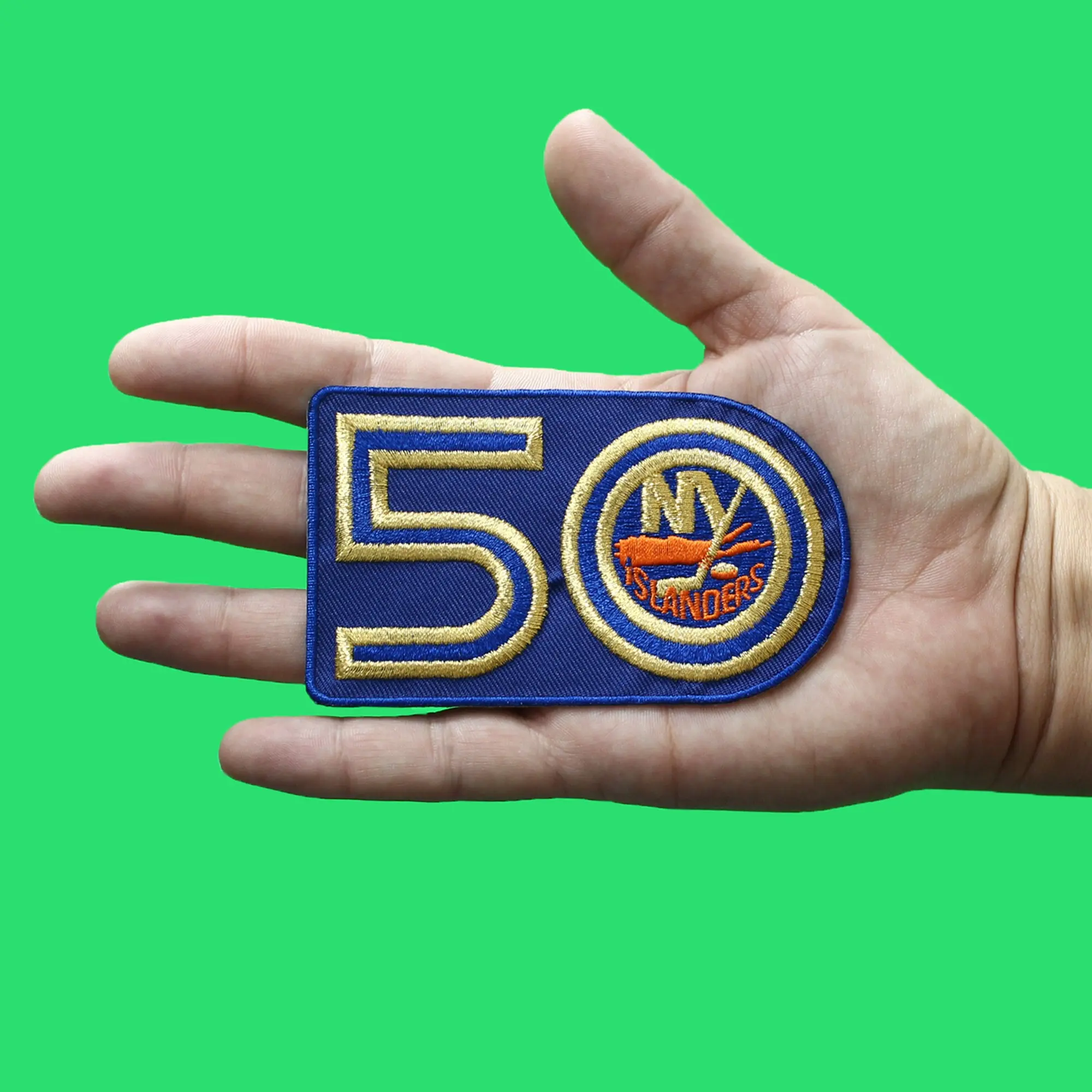 New York Islanders 50th Anniversary Jersey Patch 2022-23 (Blue) - Image 3