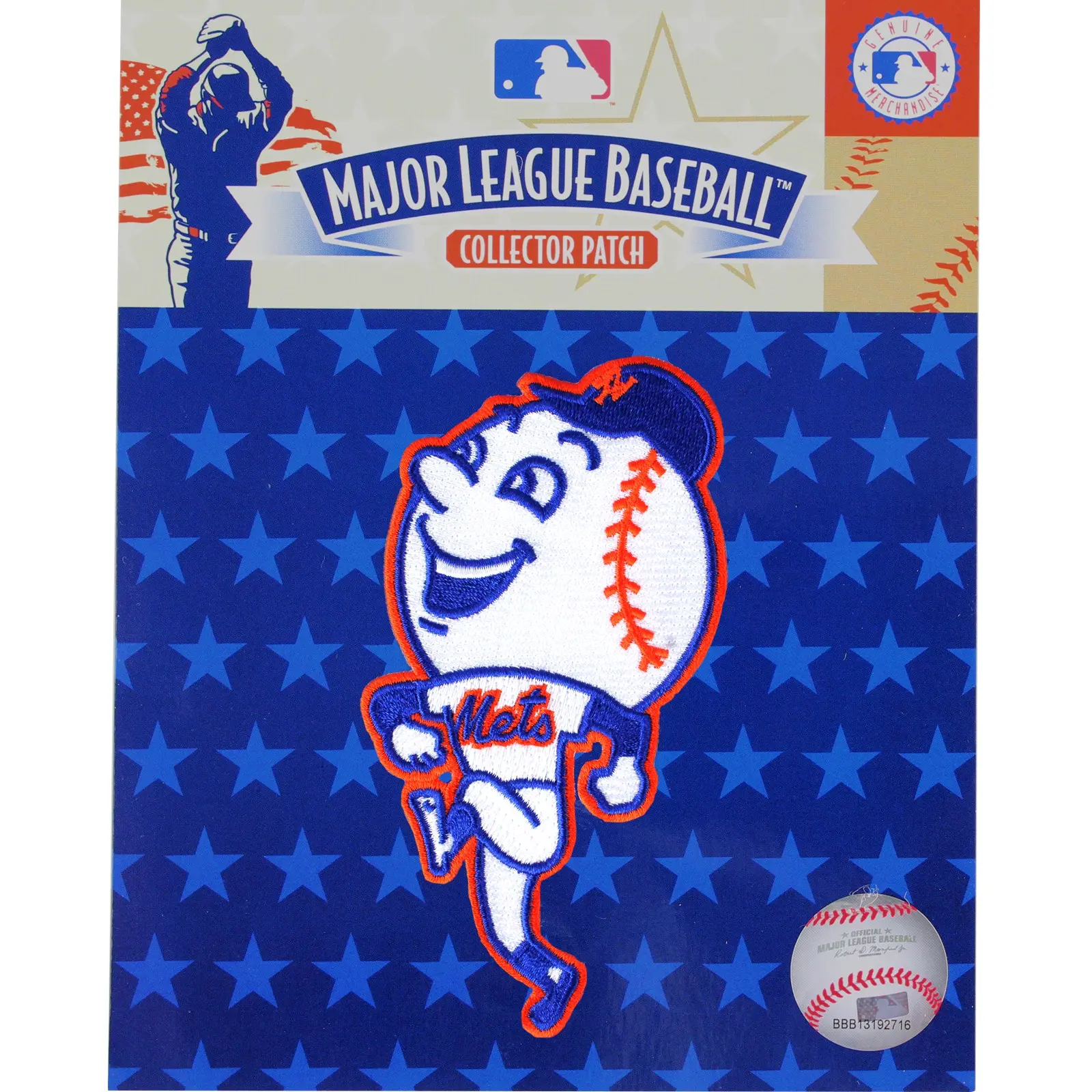 New York Mets Mr. Met Skipping Sleeve Jersey Patch (2014) - Image 2