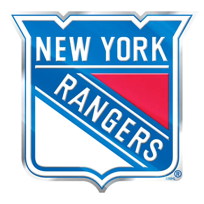 New York Rangers NHL Colored Aluminum Car Auto Emblem