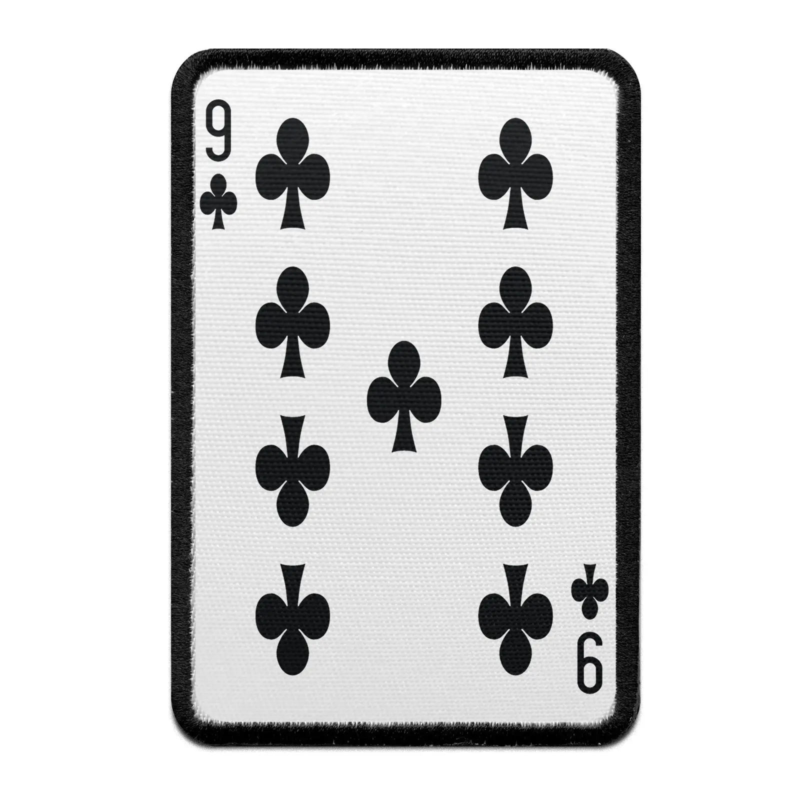 Nine Of Clubs Card FotoPatch Game Deck Embroidered Iron On
