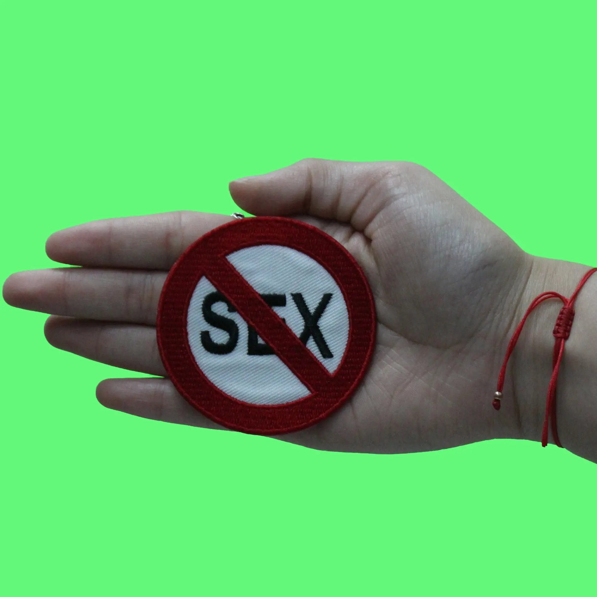 No Sex Round Patch Christian Celibacy Marriage Embroidered Iron On - Image 4