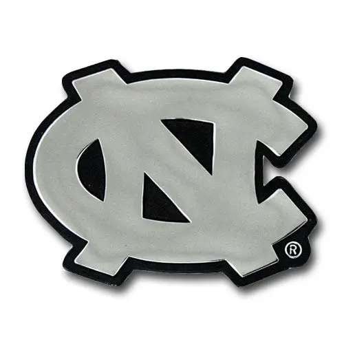 North Carolina Tar Heels Premium Solid Metal Chrome Plated Car Auto Emblem