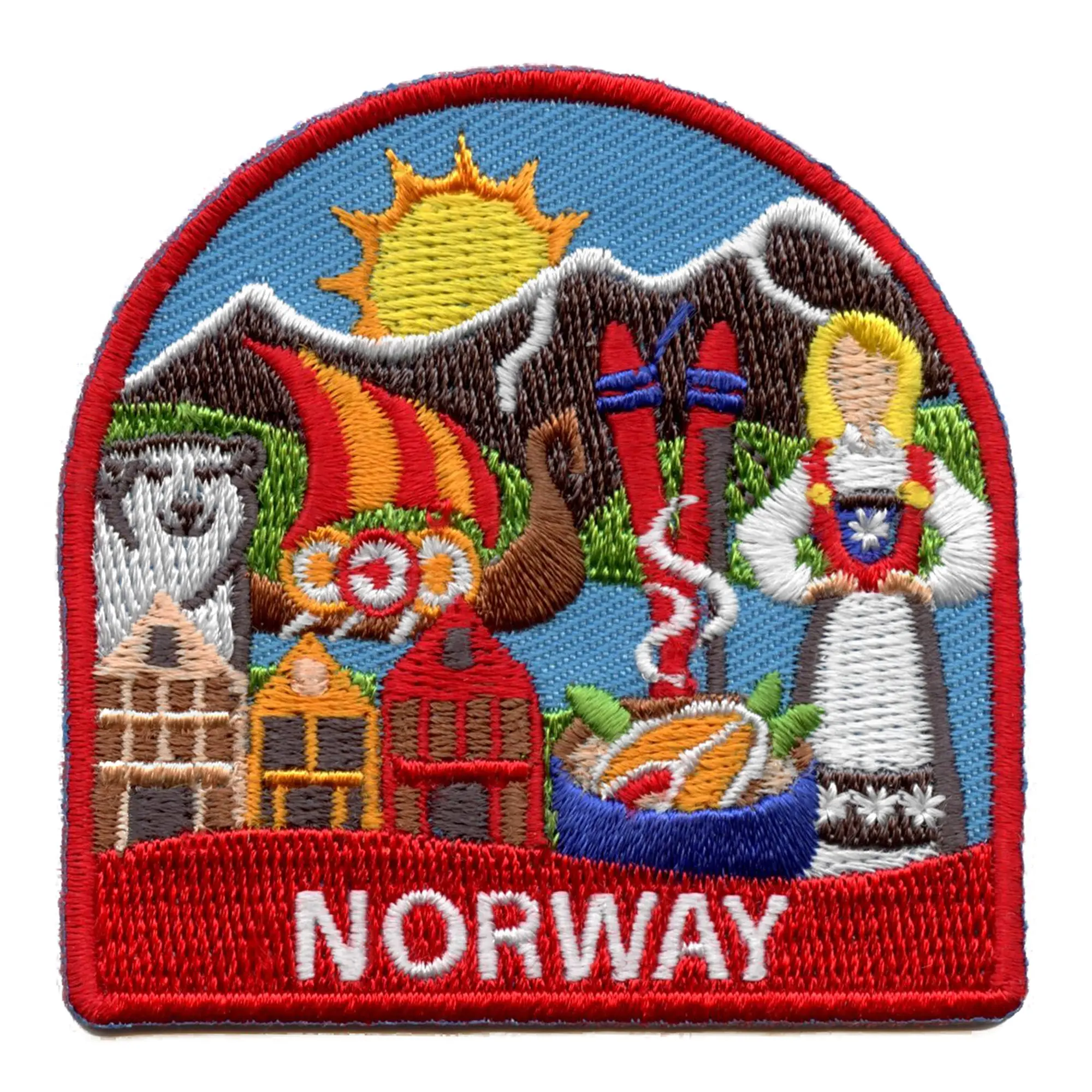 Norway World Showcase Travel Patch Souvenir History Vacation Embroidered Iron On