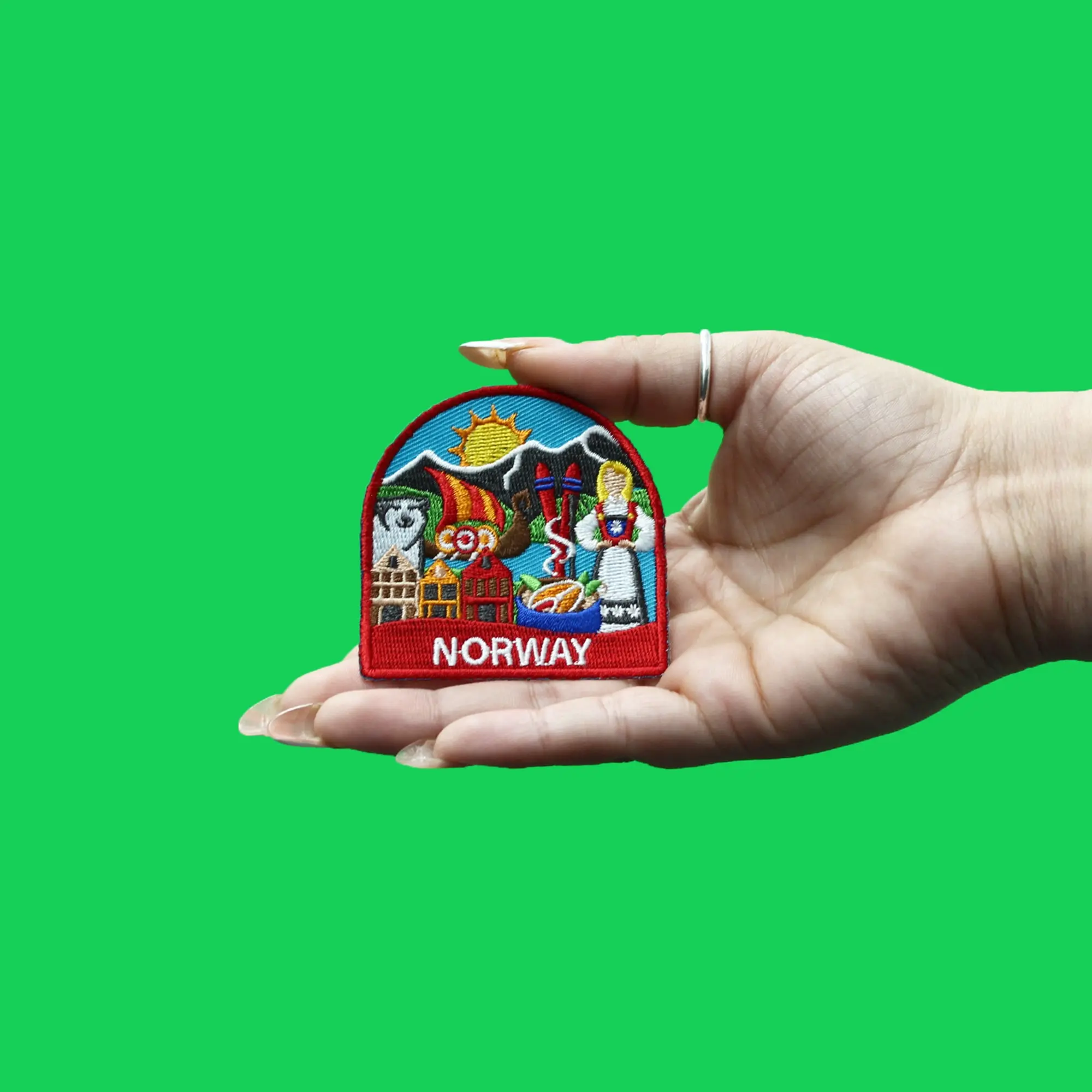 Norway World Showcase Travel Patch Souvenir History Vacation Embroidered Iron On - Image 2