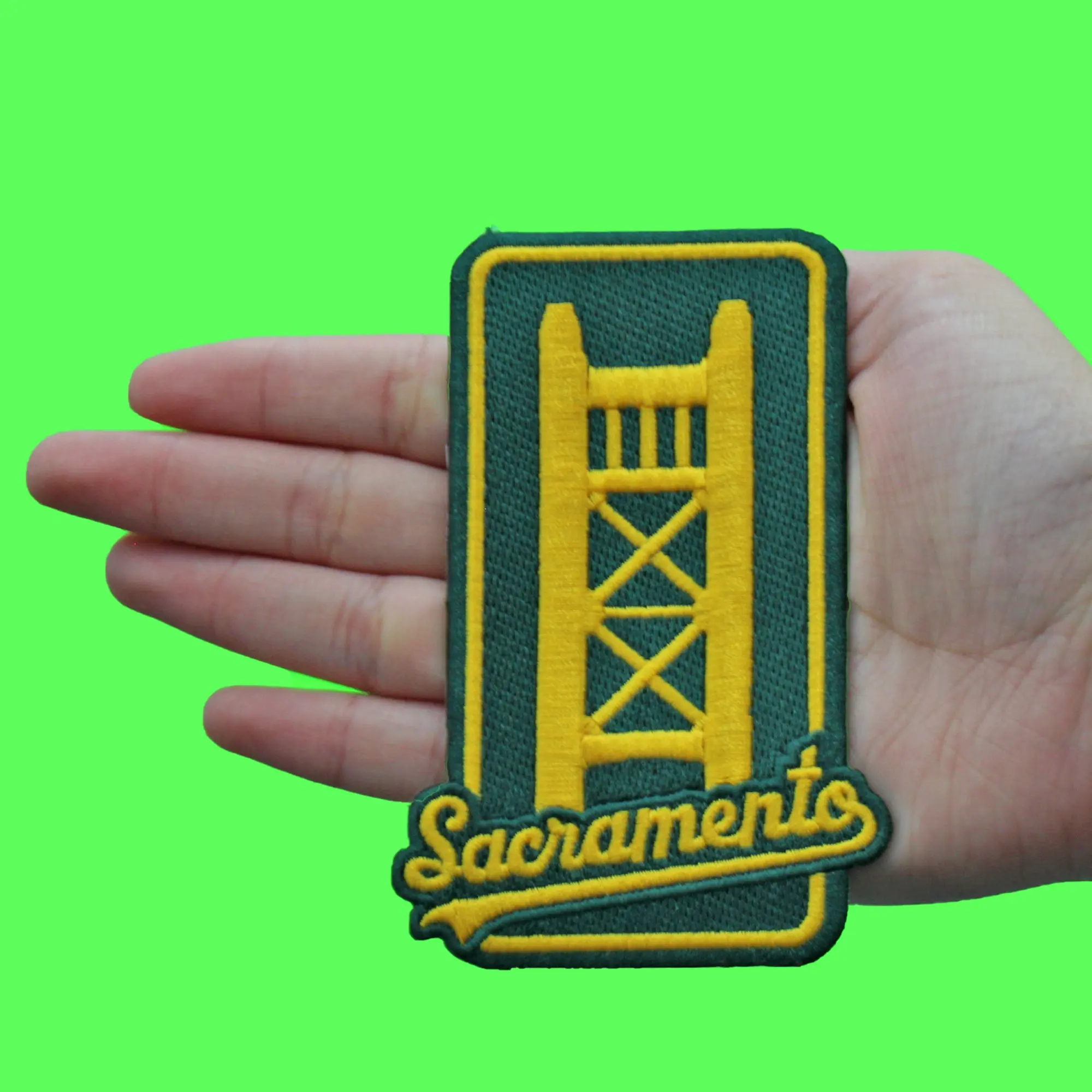 Oakland Athletics 2025 Jersey Patch (Kelly Green) Sacramento Embroidered Iron On - Image 3