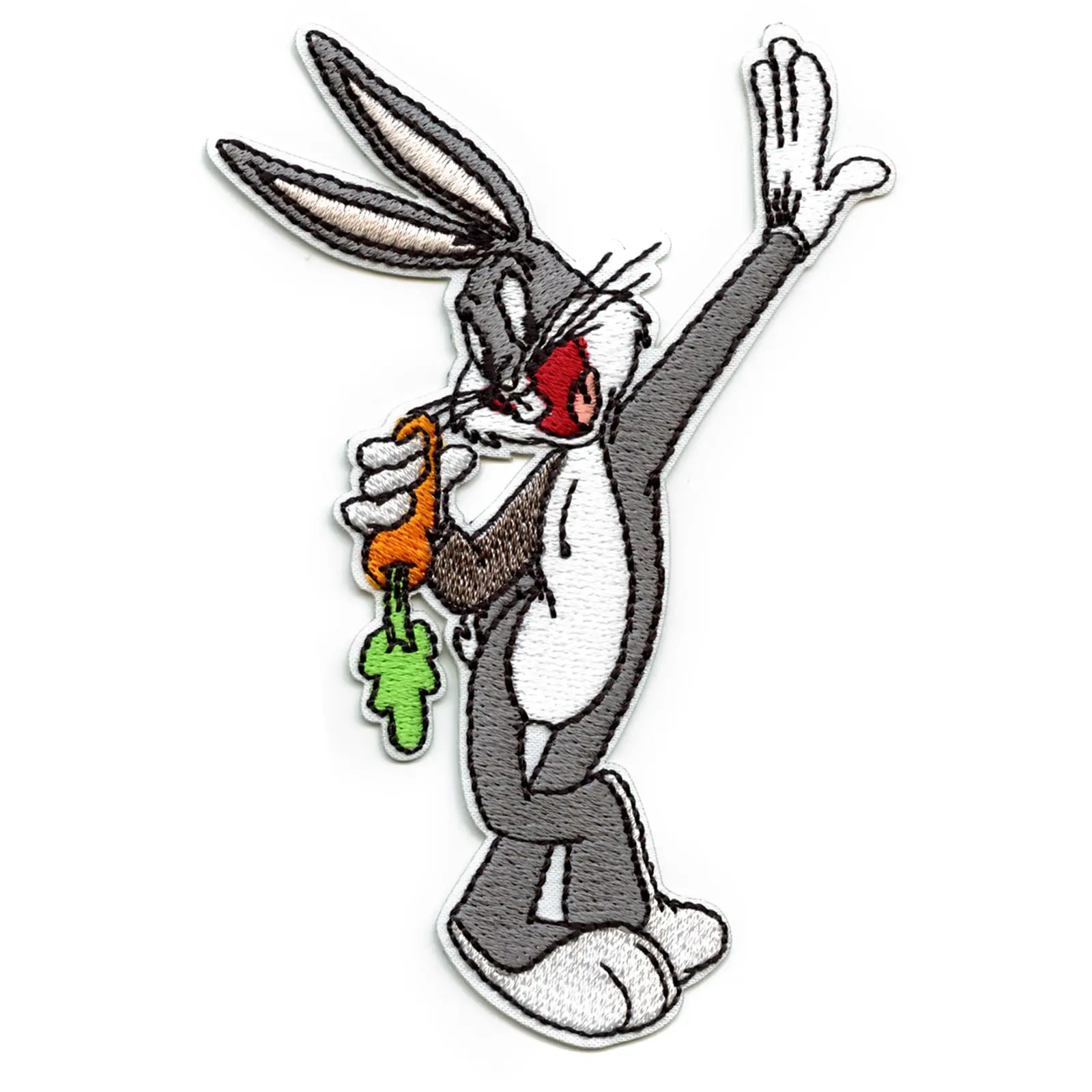 Official Bugs Bunny Standing With Carrot Embroidered Iron On Patch