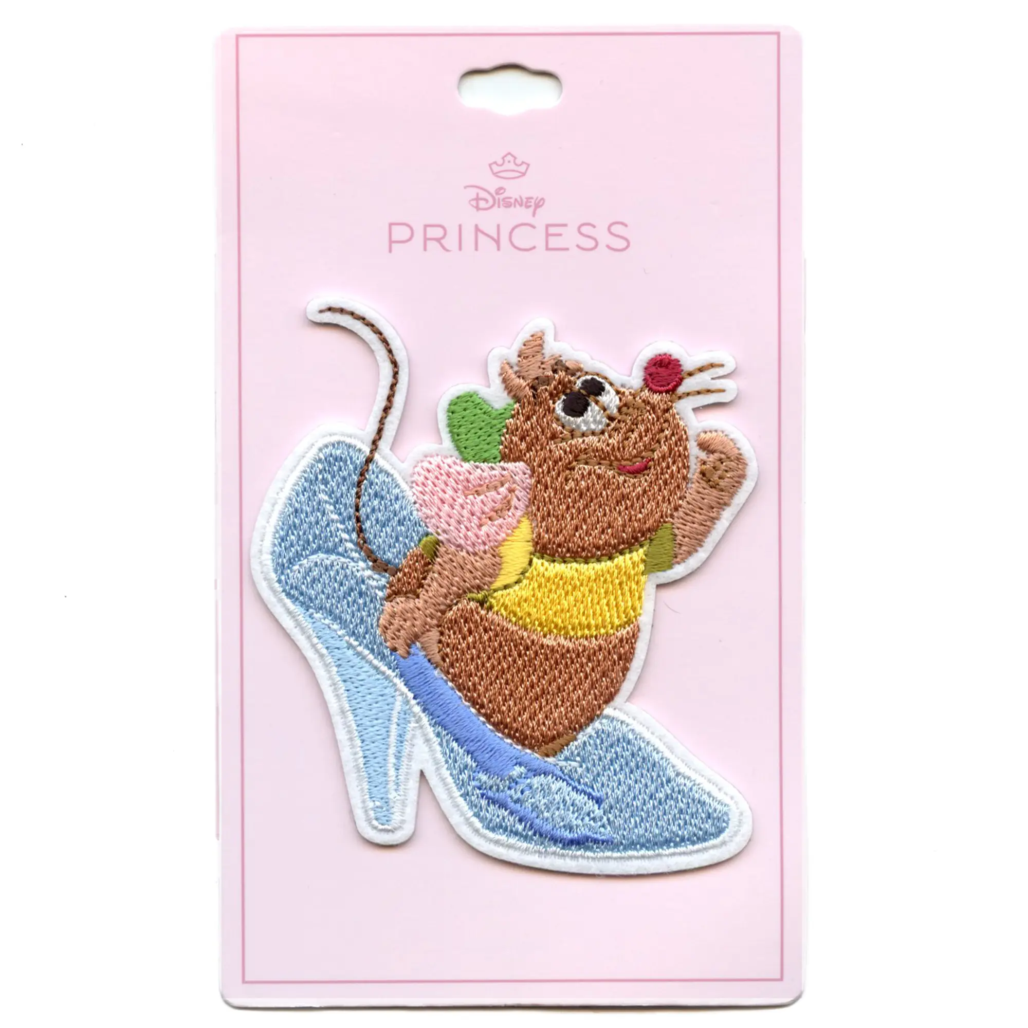 Gus In Cinderella Glass Shoe Slipper Embroidered Iron On Applique Patch - Image 2