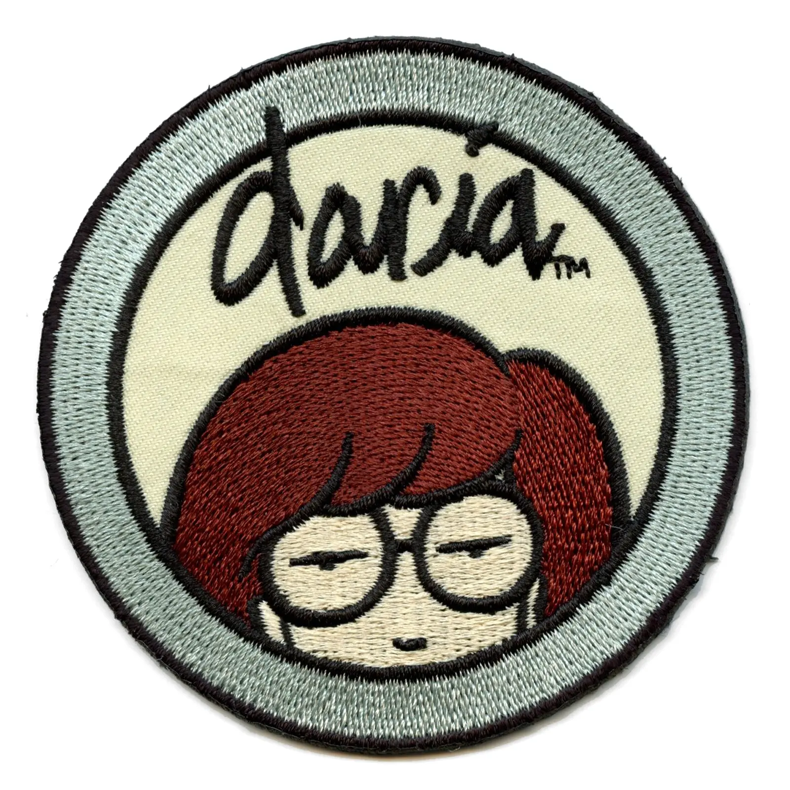 Official Daria Round Logo Embroidered Iron On Patch