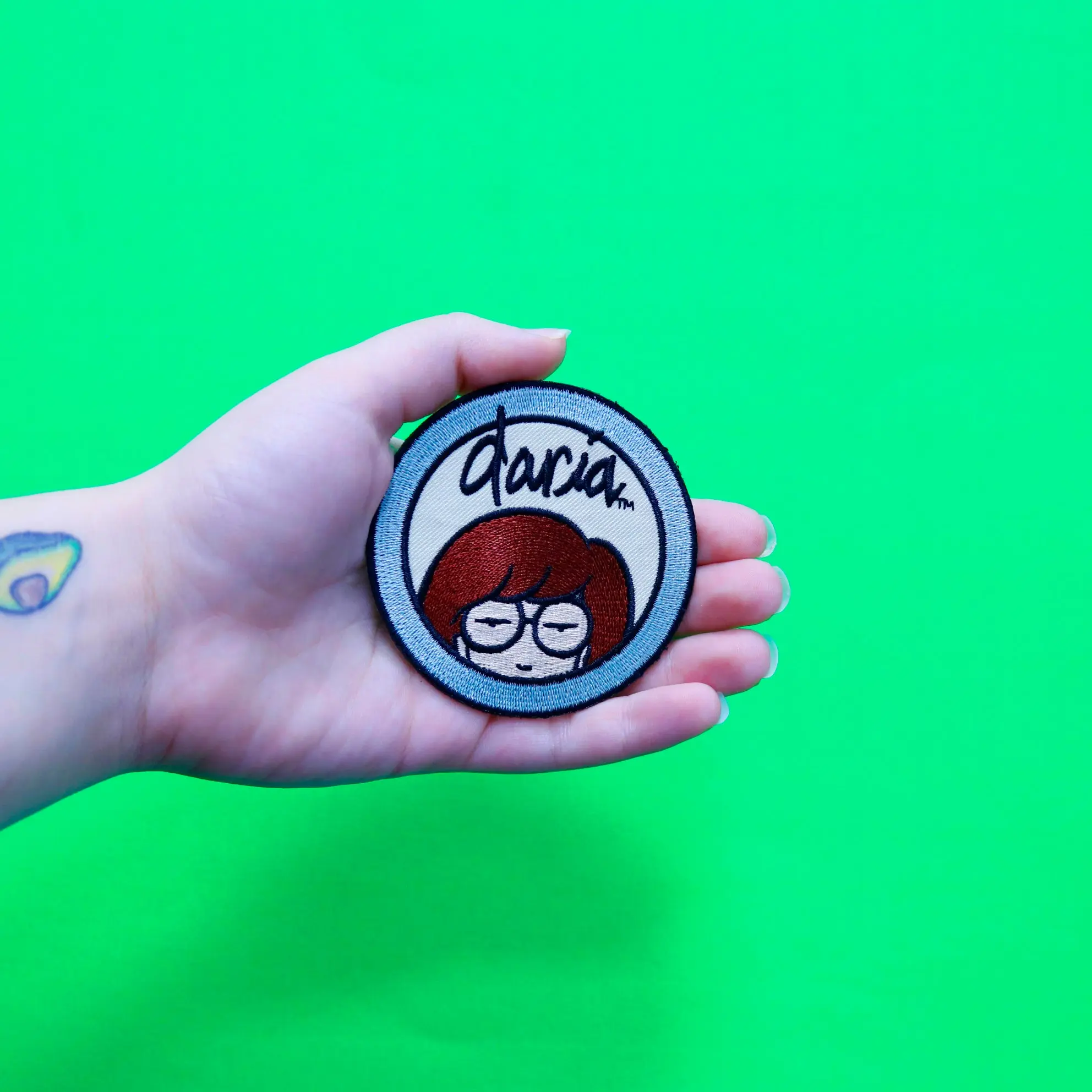 Official Daria Round Logo Embroidered Iron On Patch - Image 3