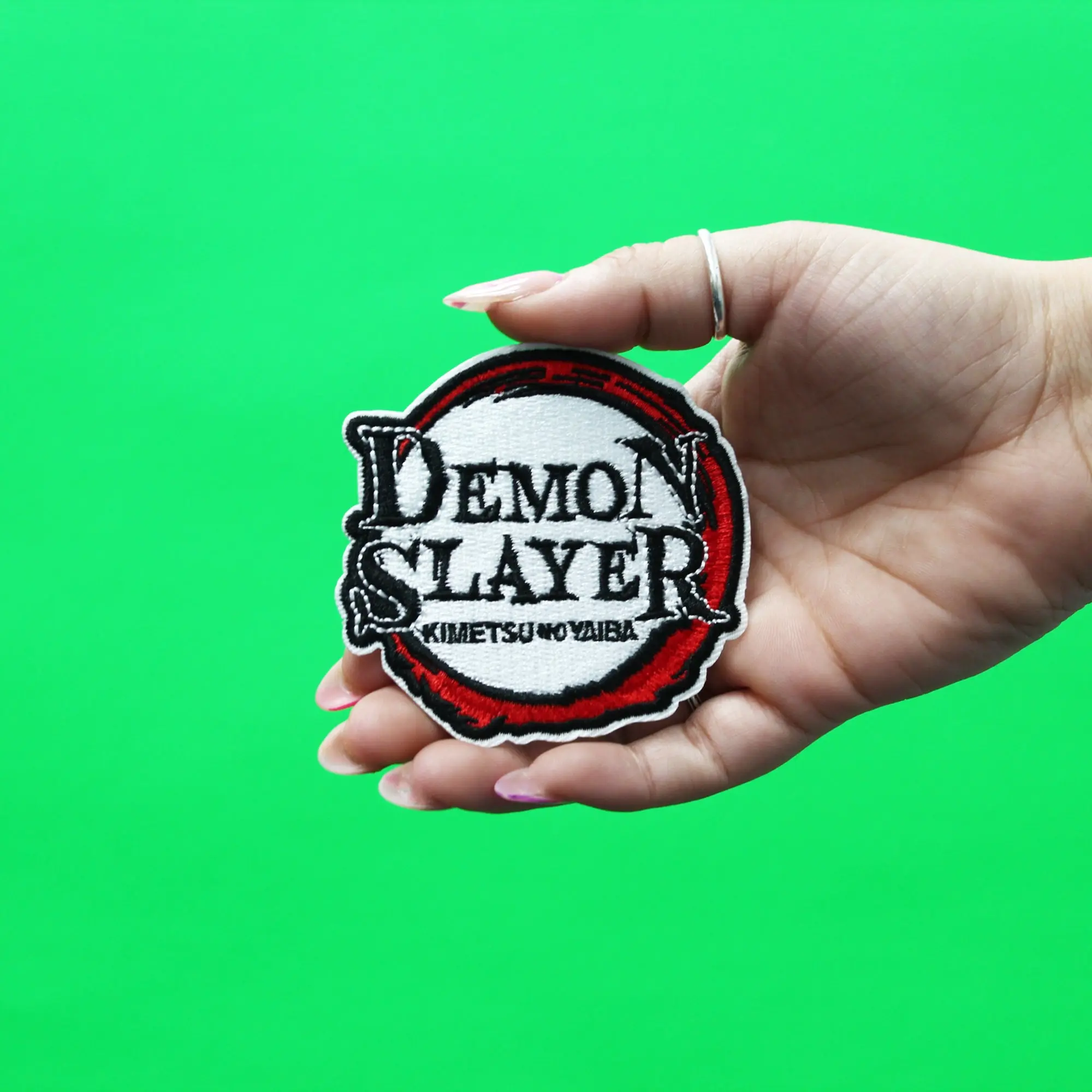 Official Demon Slayer Patch Anime Logo Embroidered Iron On - Image 3