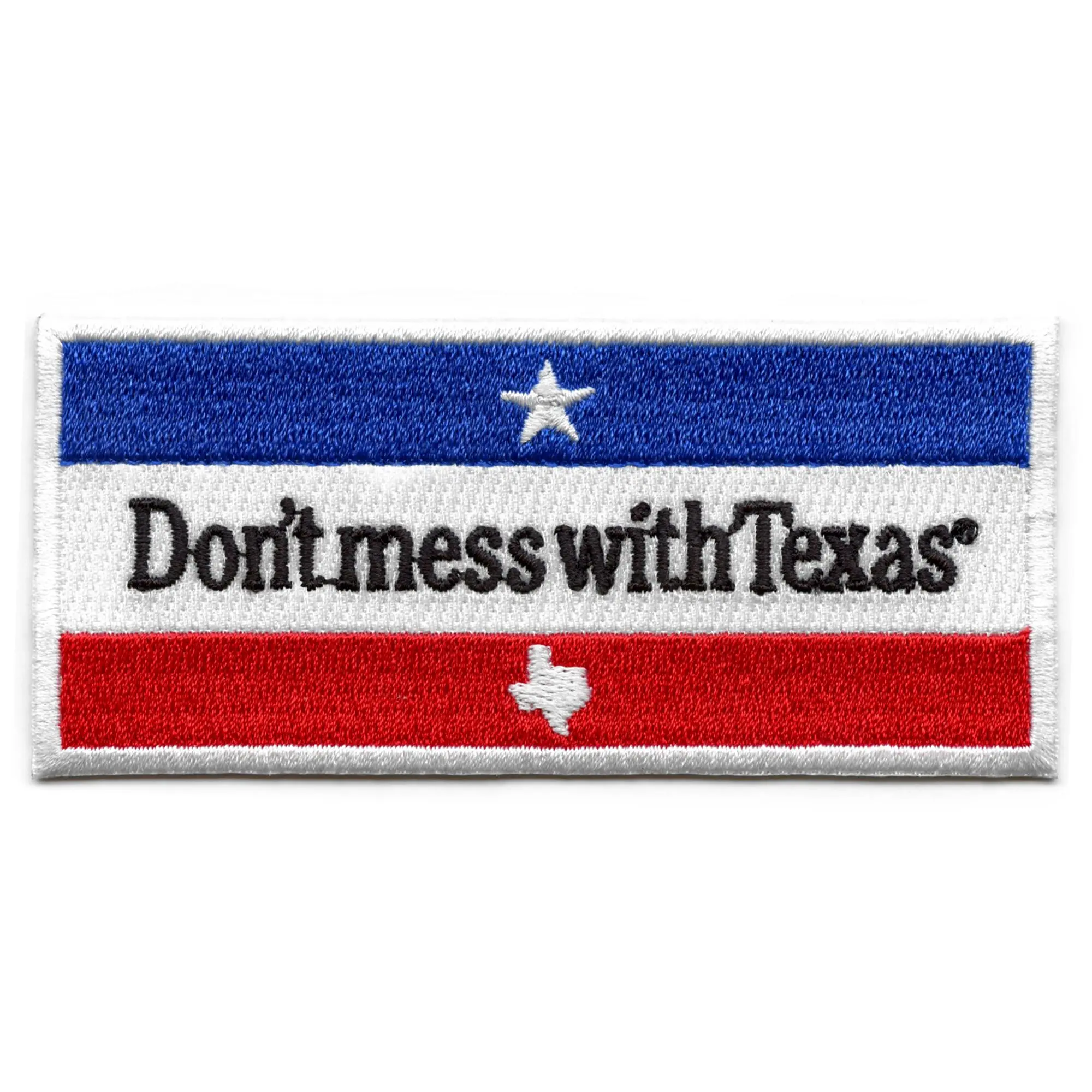 Official Don't Mess With Texas Patch Long Box Embroidered Iron On - Image 2