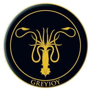 Official Game Of Thrones House GreyJoy HBO Embroidered Patch - Image 2