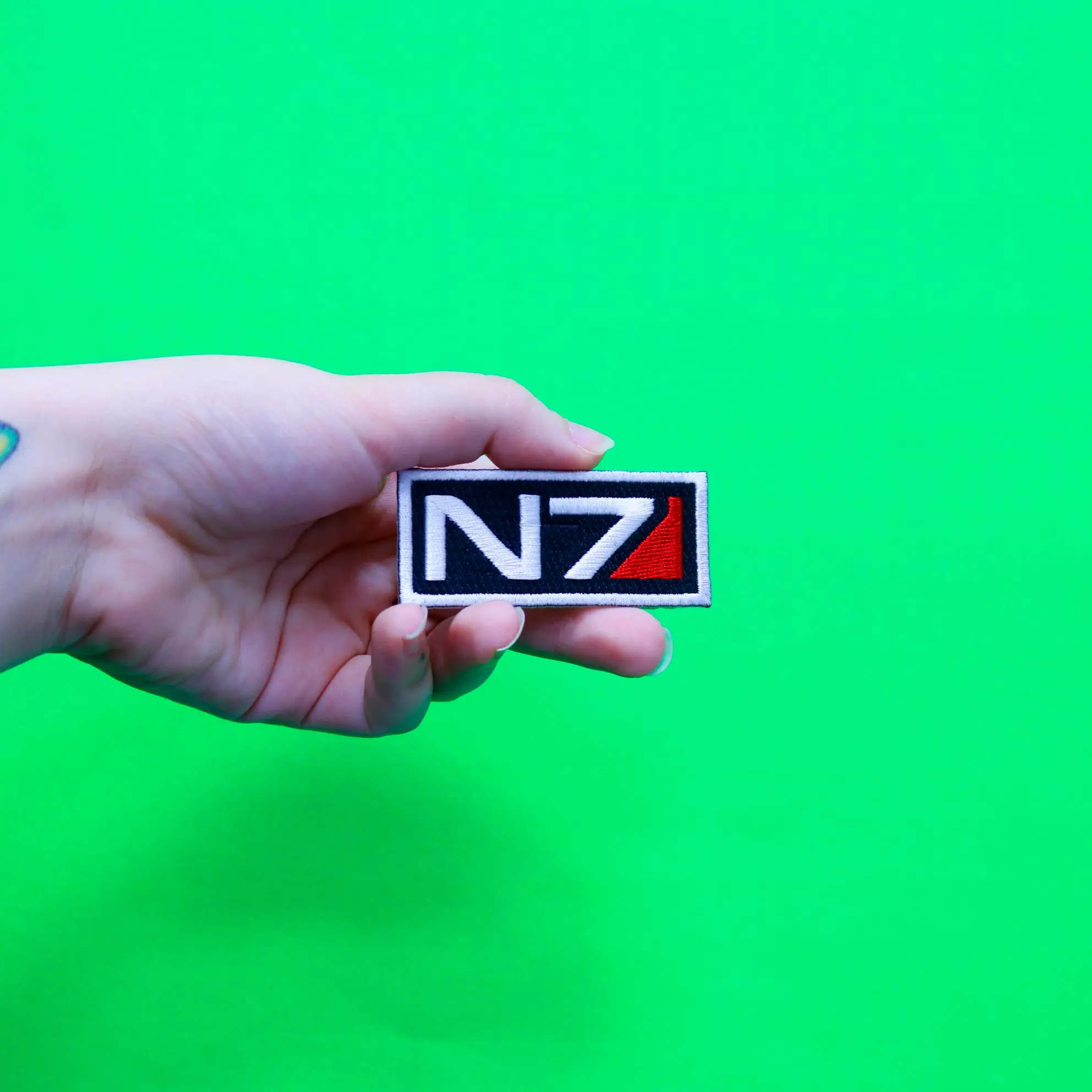 Official Mass Effect: N7 Logo Embroidered Iron On Patch - Image 3