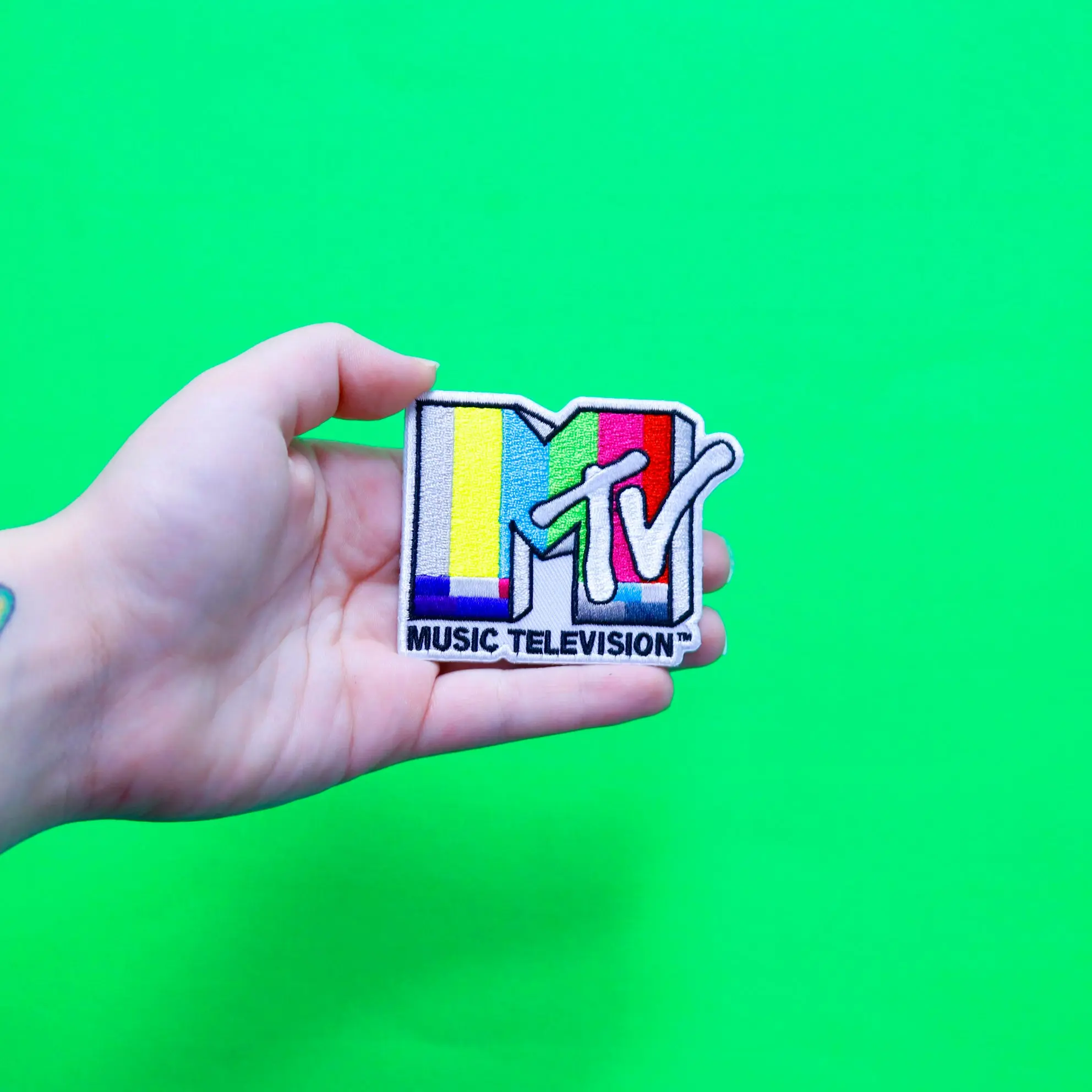 Official MTV Music Television Logo Embroidered Iron On Patch - Image 3