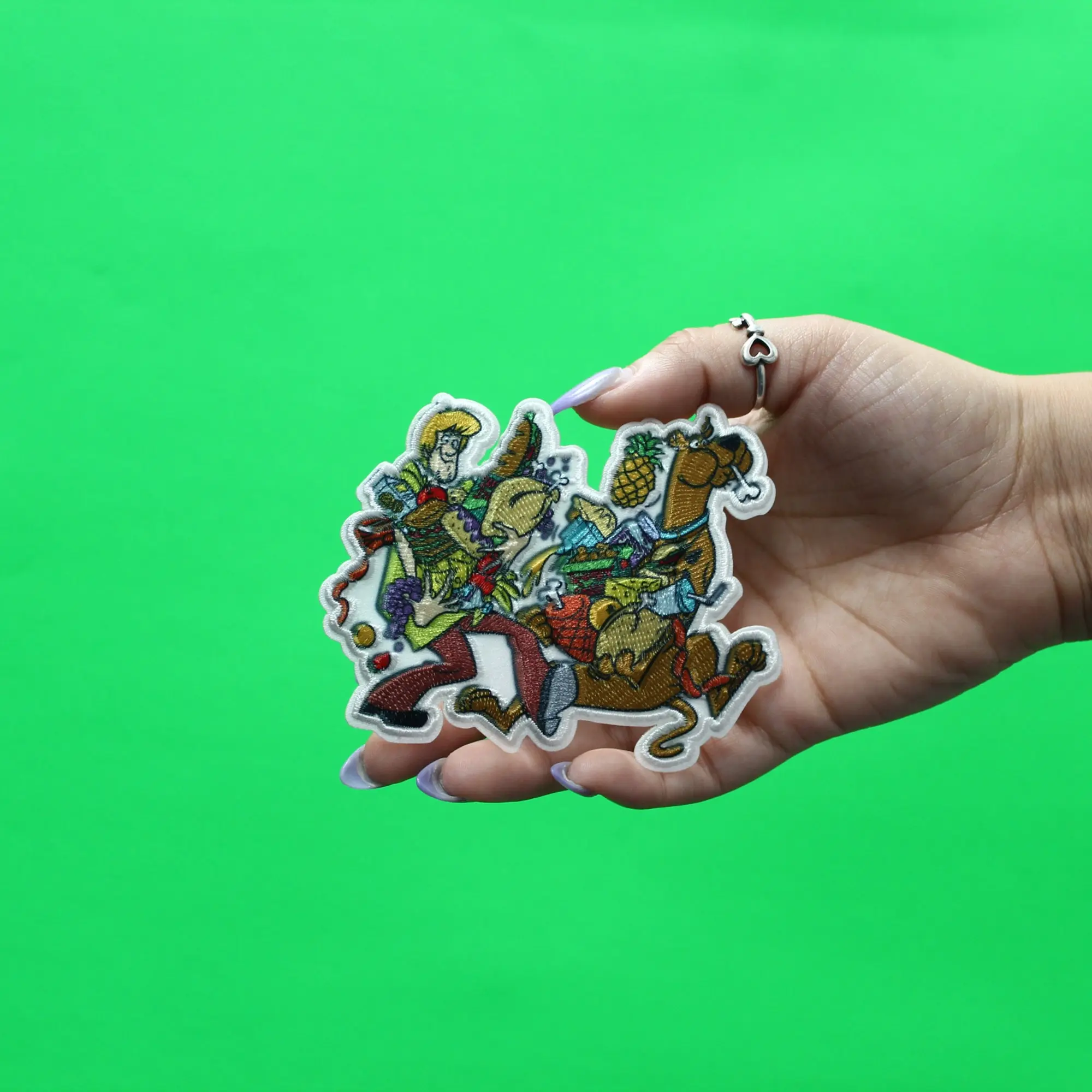 Official Scooby-Doo! Patch Shaggy & Scooby With Food Embroidered Iron On - Image 2