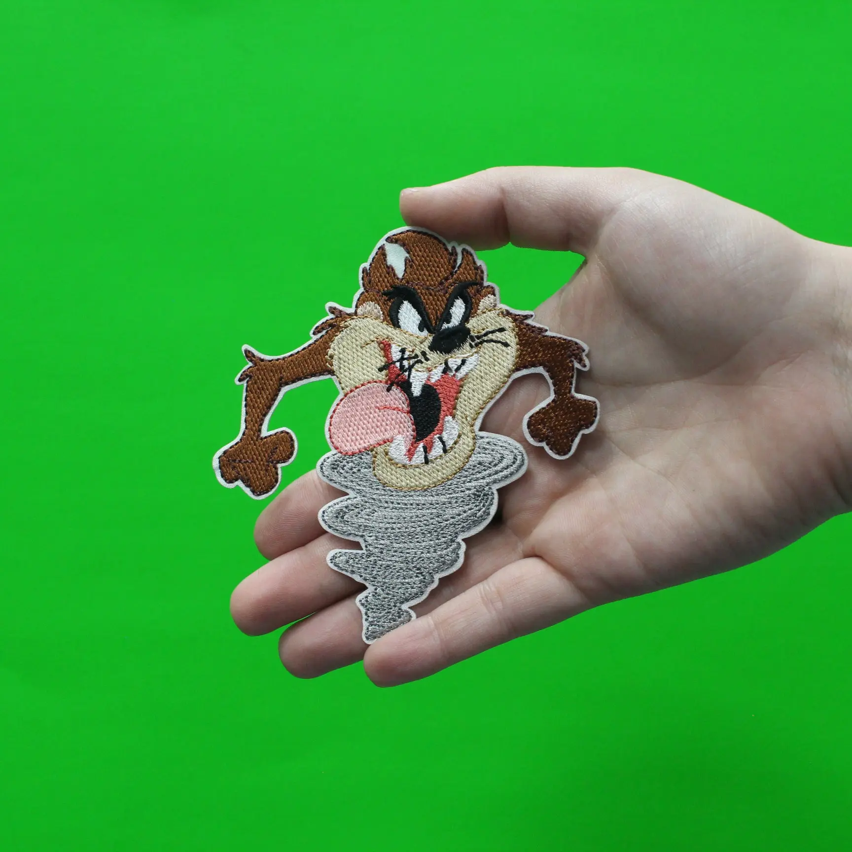 Official Taz The Tasmanian Devil Tongue Out Embroidered Iron On Patch (L) - Image 2