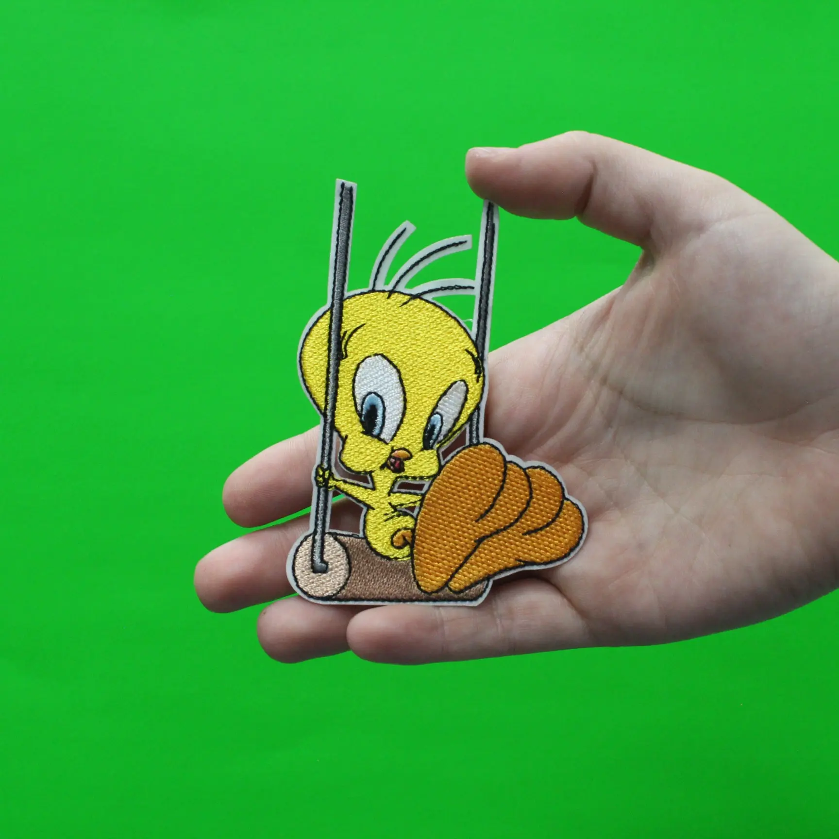 Official Tweety Bird Swinging Embroidered Iron On Patch - Image 2