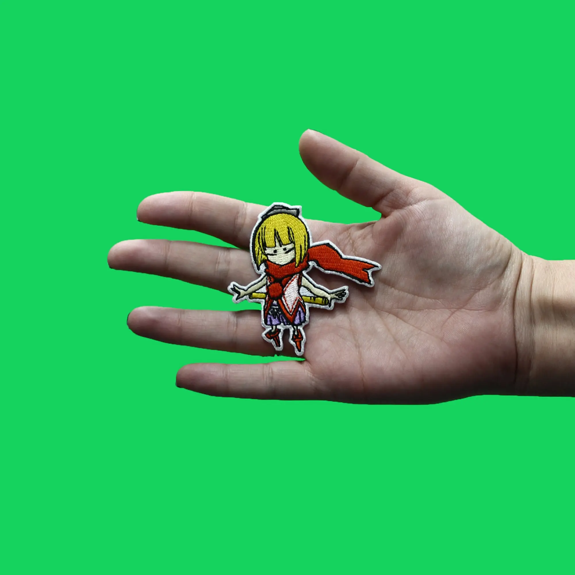 Okamiden Kurou Patch Flute Boy Embroidered Iron On - Image 2