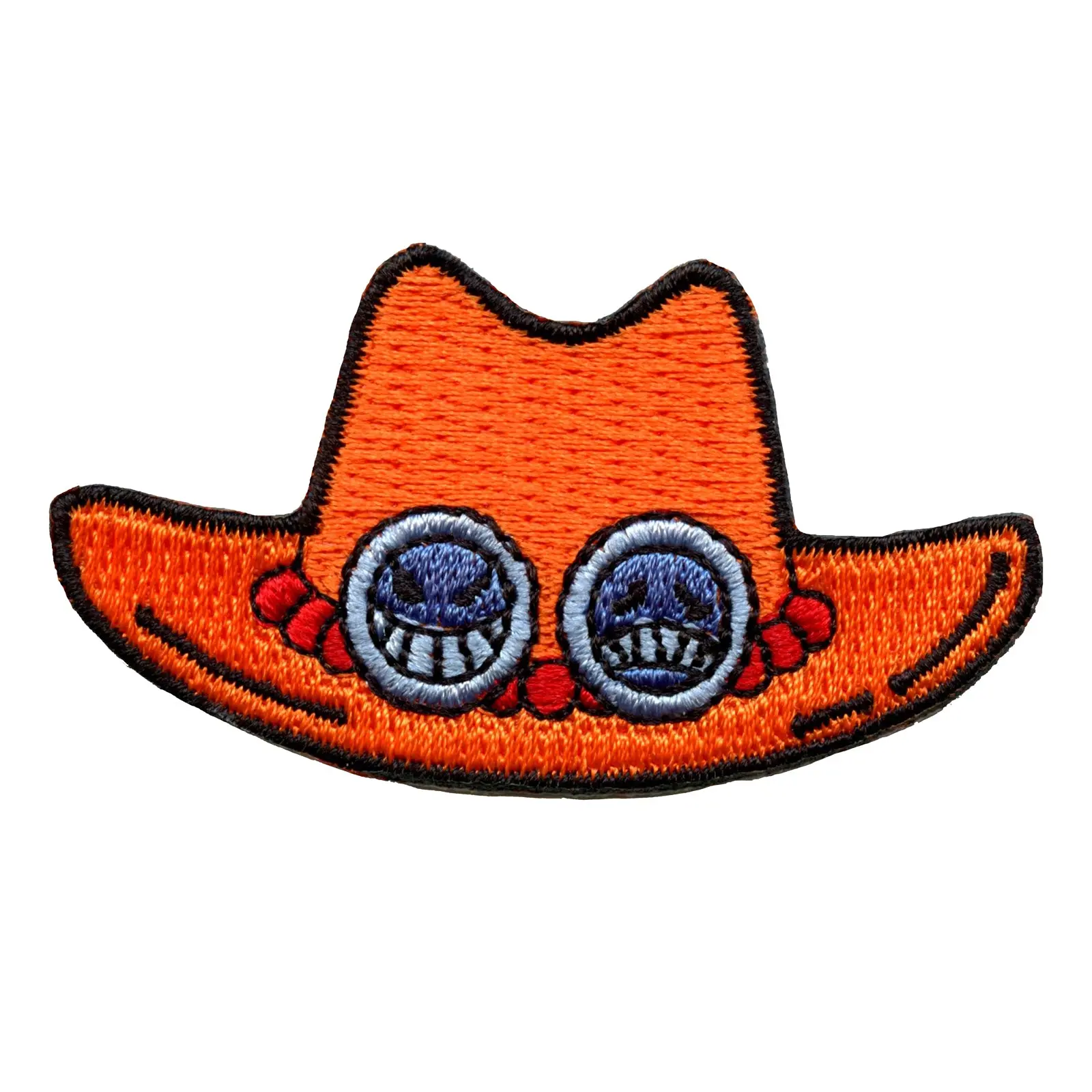 One Piece Anime Fire Fist Ace Hat Embroidered Iron On Patch