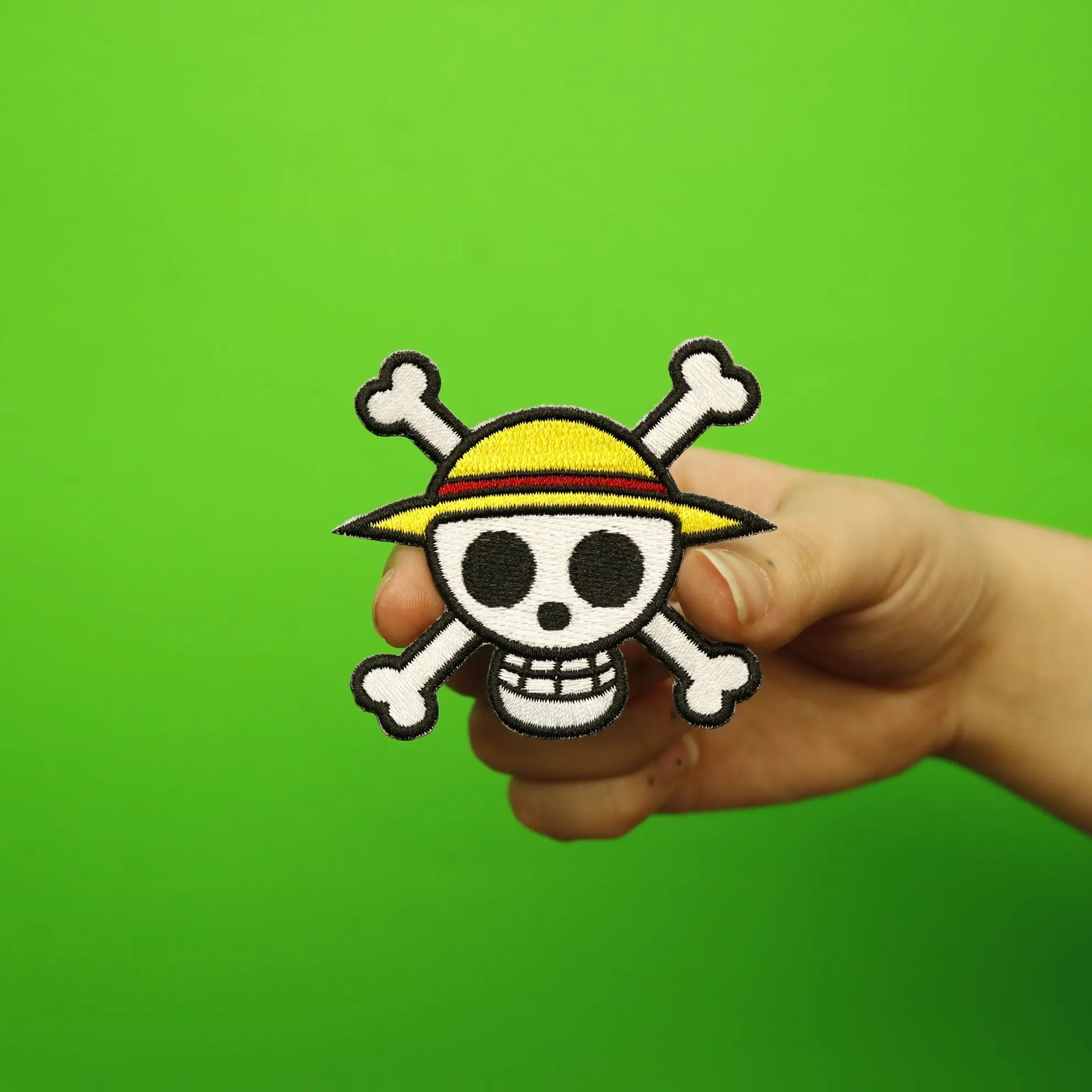 One Piece Anime Straw Hat Logo Embroidered Iron On Patch - Die Cut - Image 2