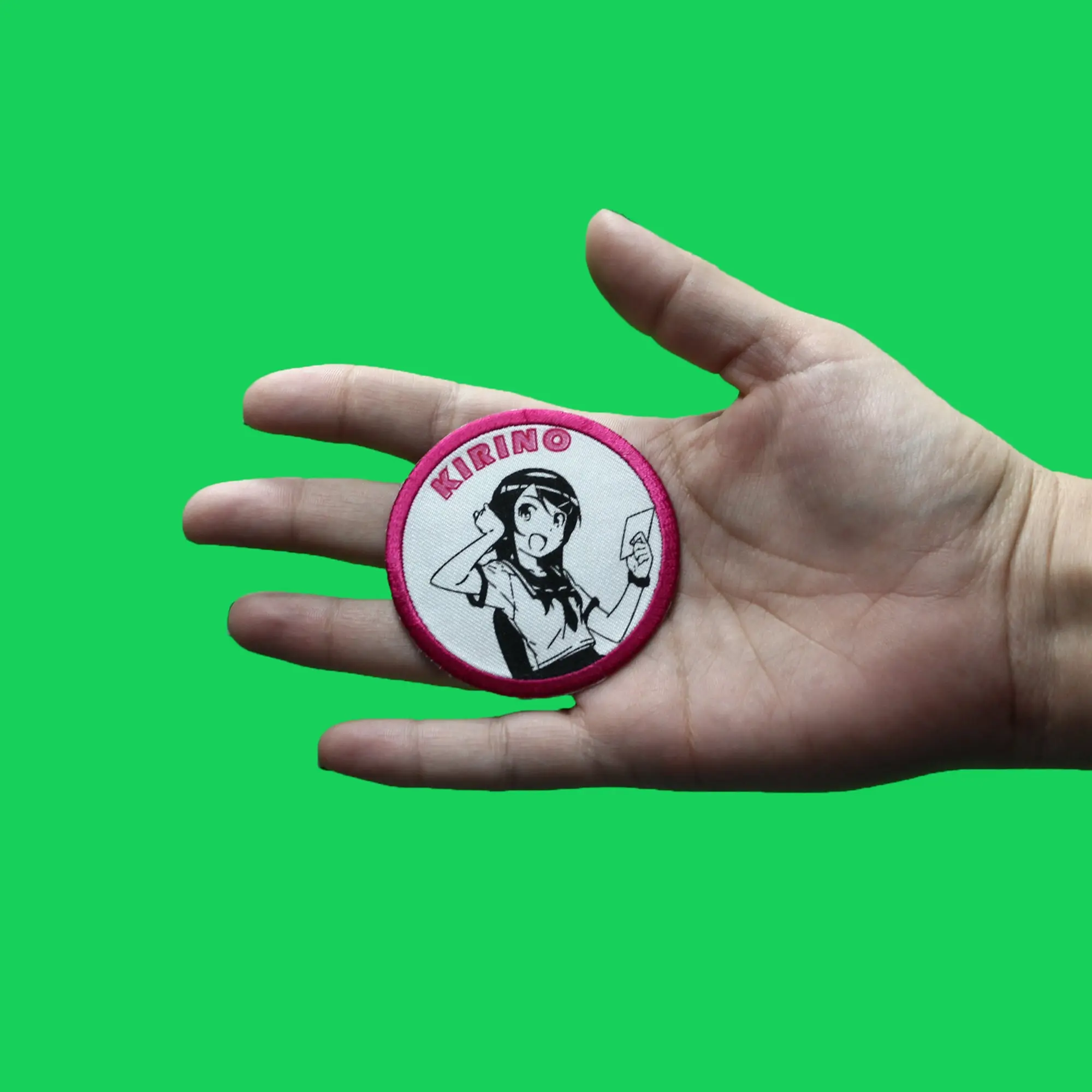 Oreimo Kirino Patch Pink Round Portrait Sublimation Iron On - Image 2