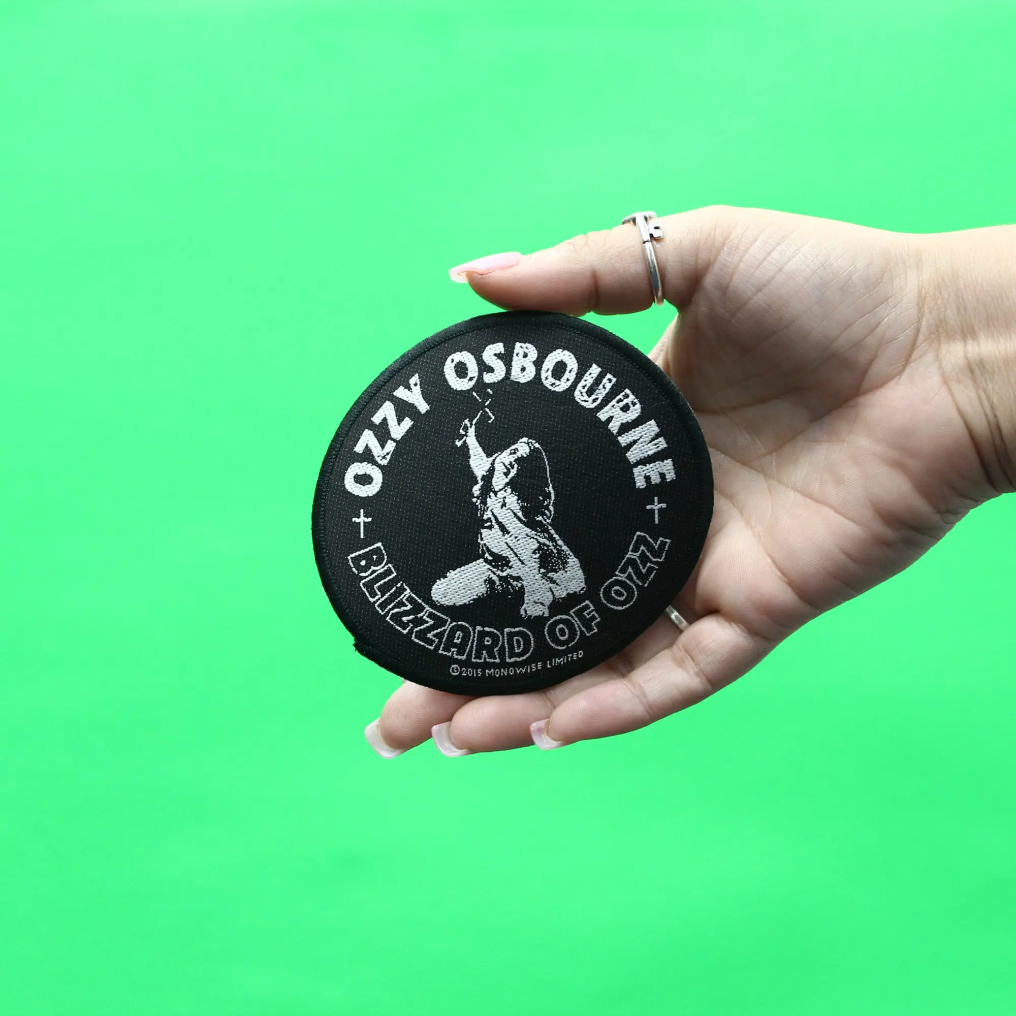 Ozzy Osbourne Blizzard Of Ozz Patch Legend Metal Classic Woven Sew On - Image 2