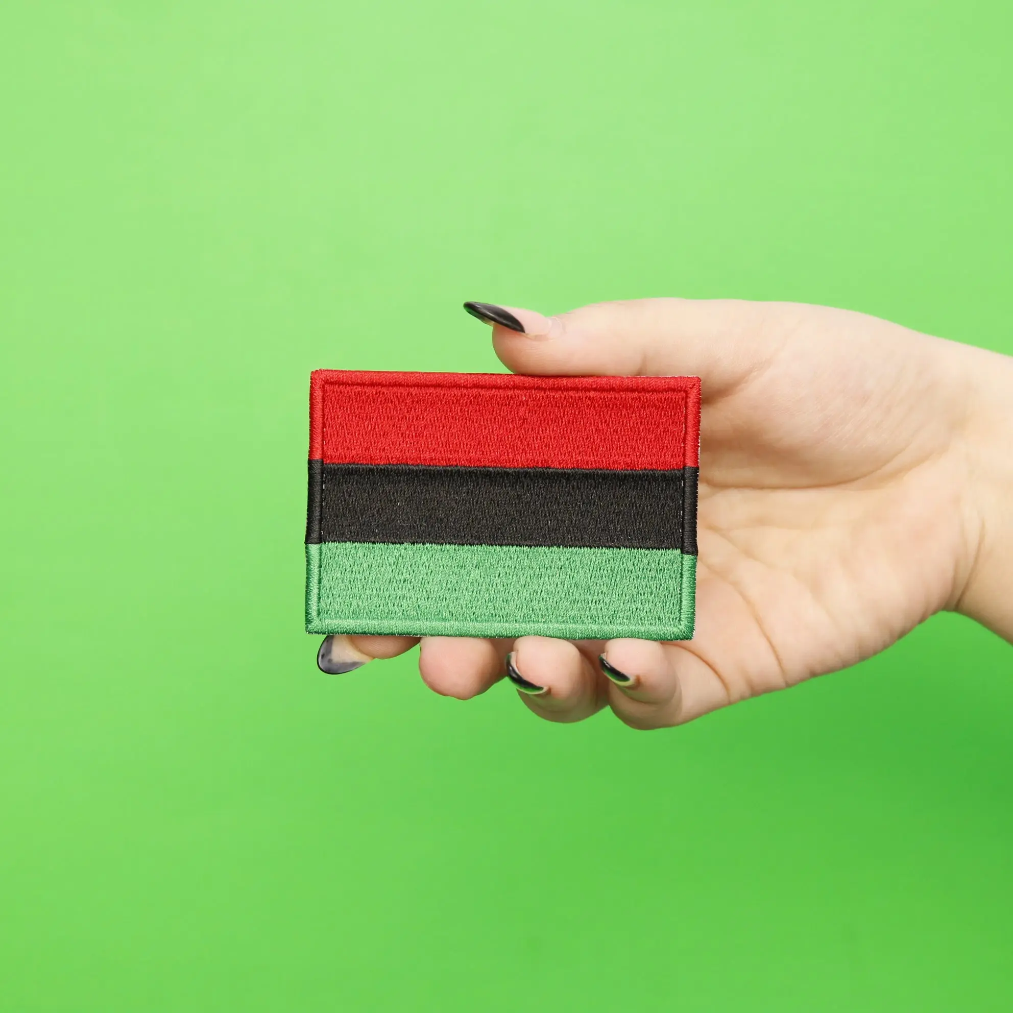 Pan-African Flag Embroidered Iron On Patch - Image 2