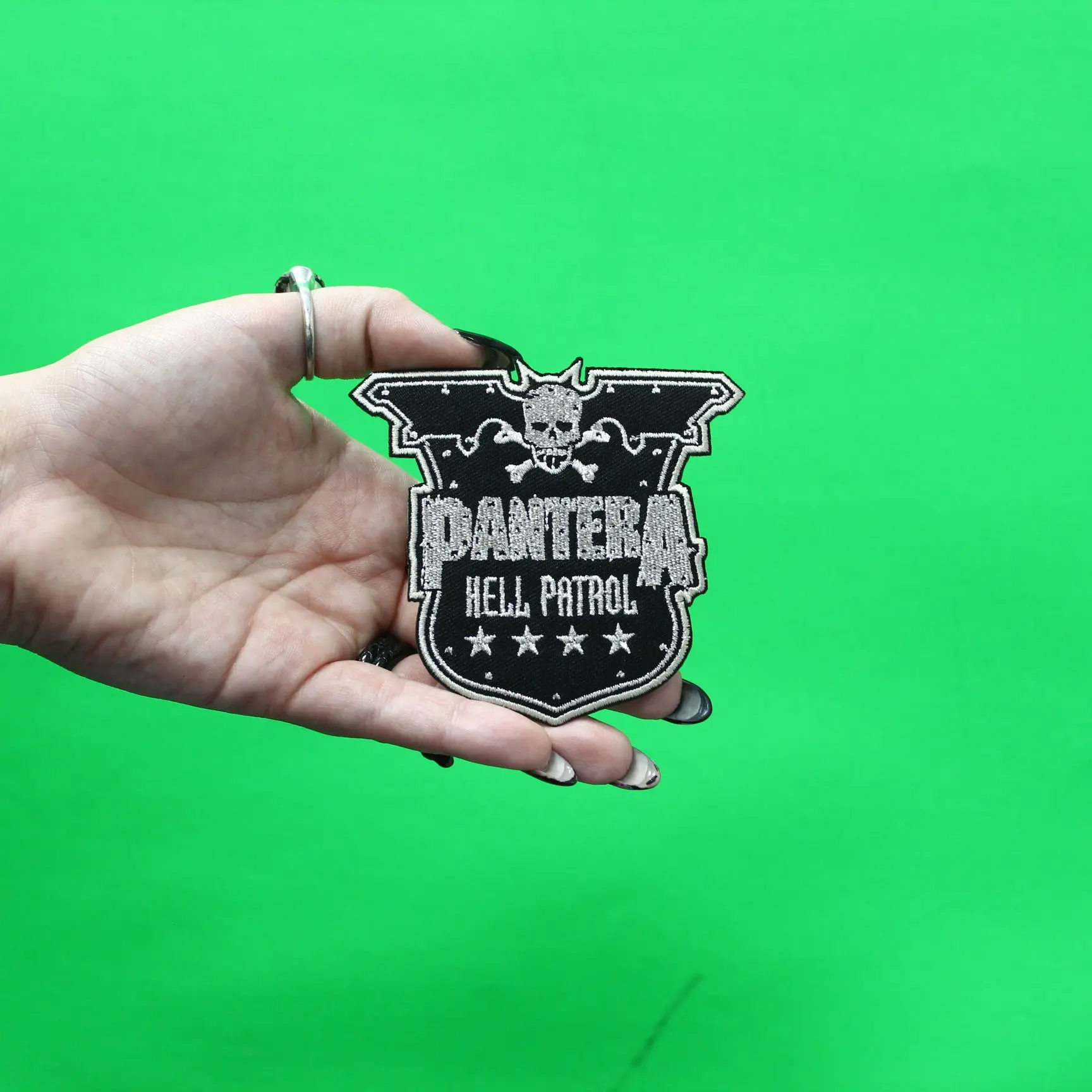 Pantera Hell Patrol Badge Patch Texas Heavy Metal Embroidered Iron On - Image 2